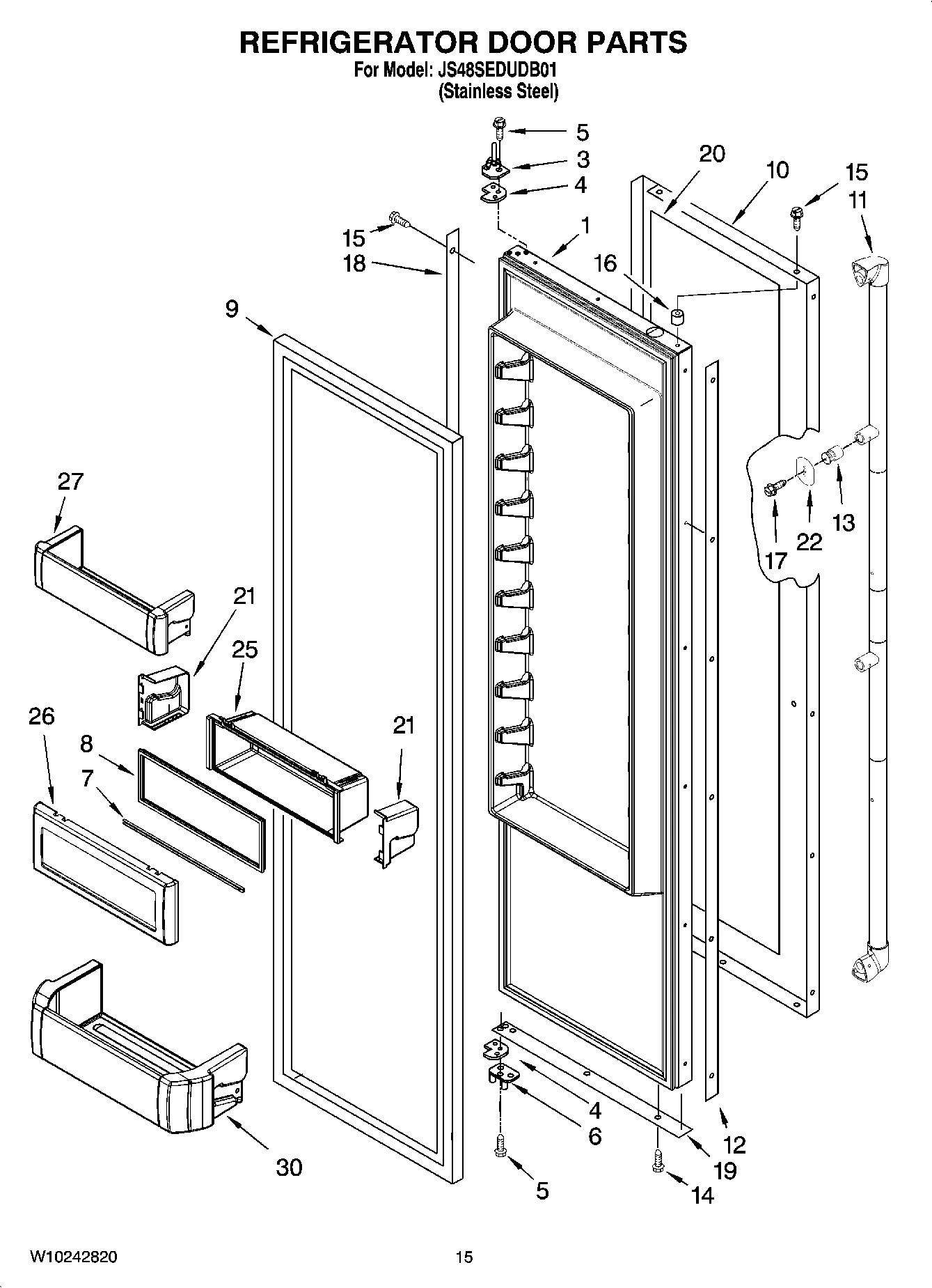 10 - REFRIGERATOR DOOR PARTS