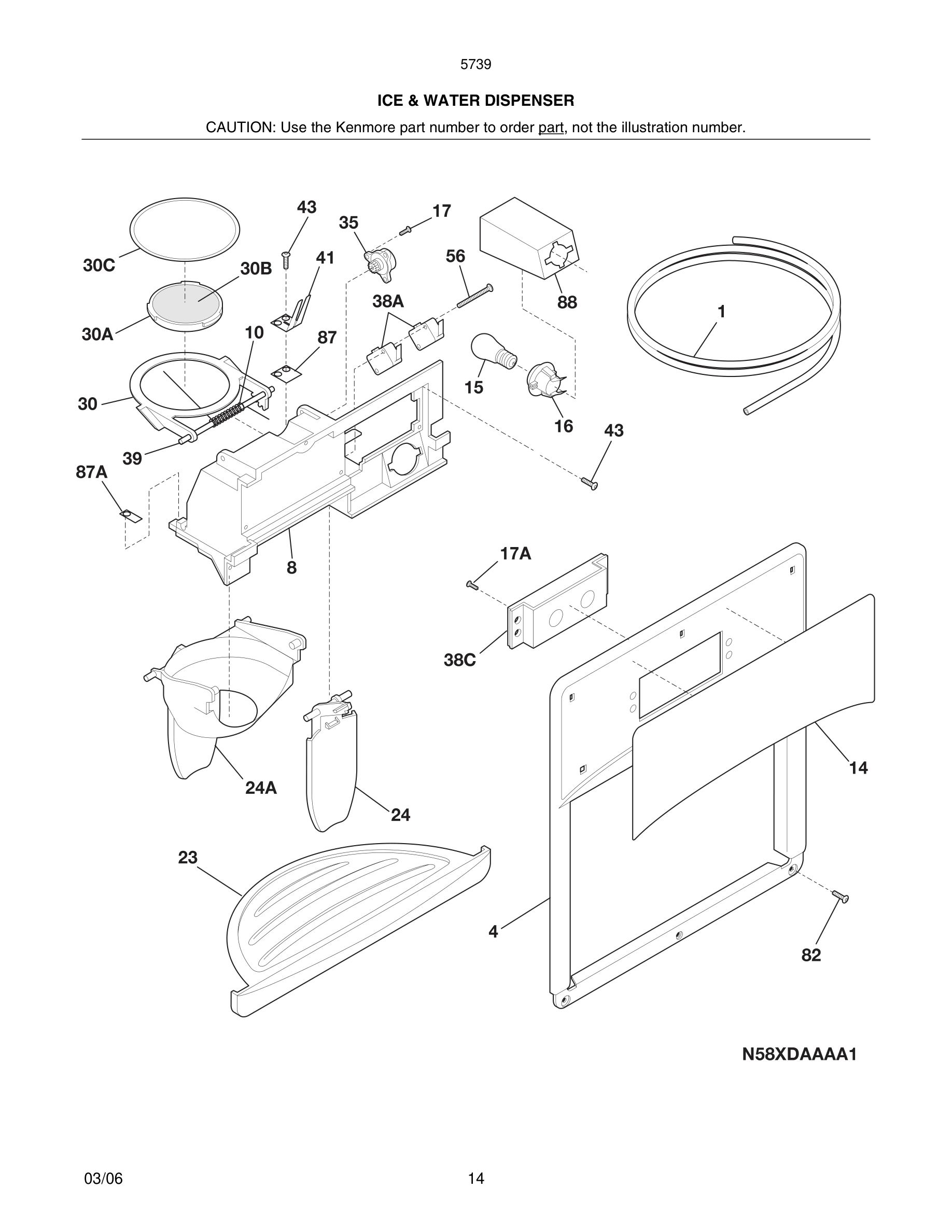 15 - ICE & WATER DISPENSER