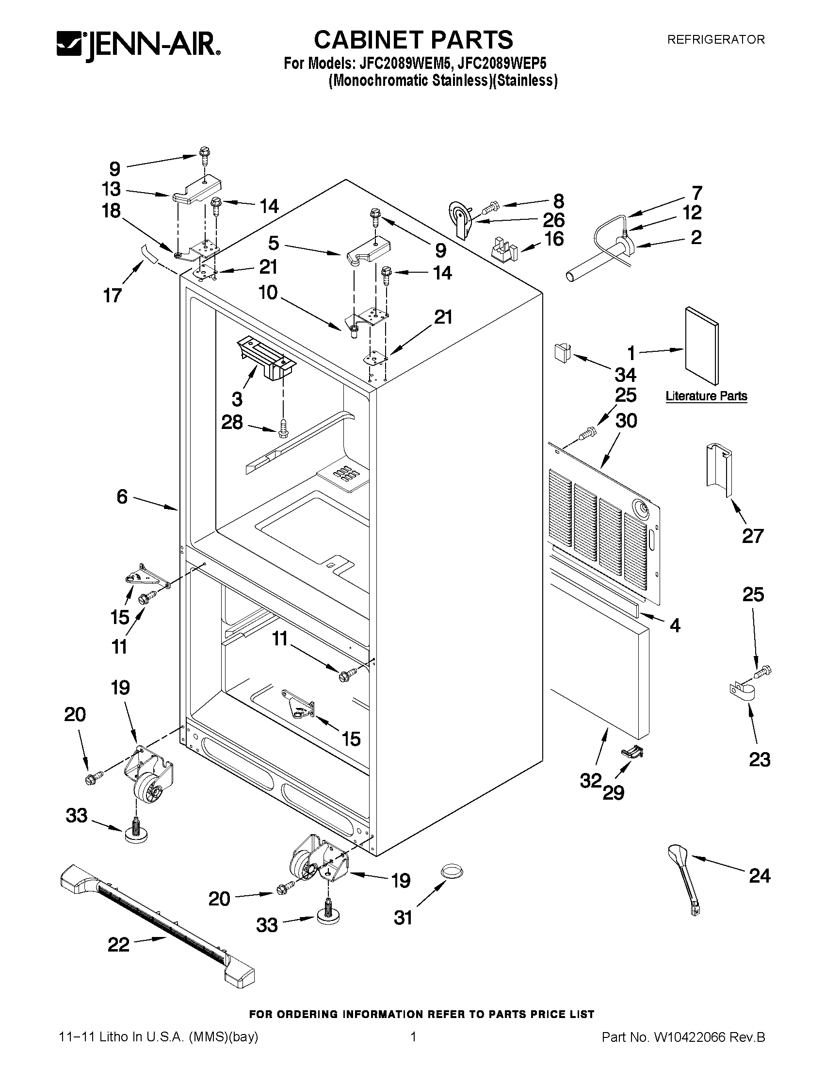 01 - CABINET PARTS