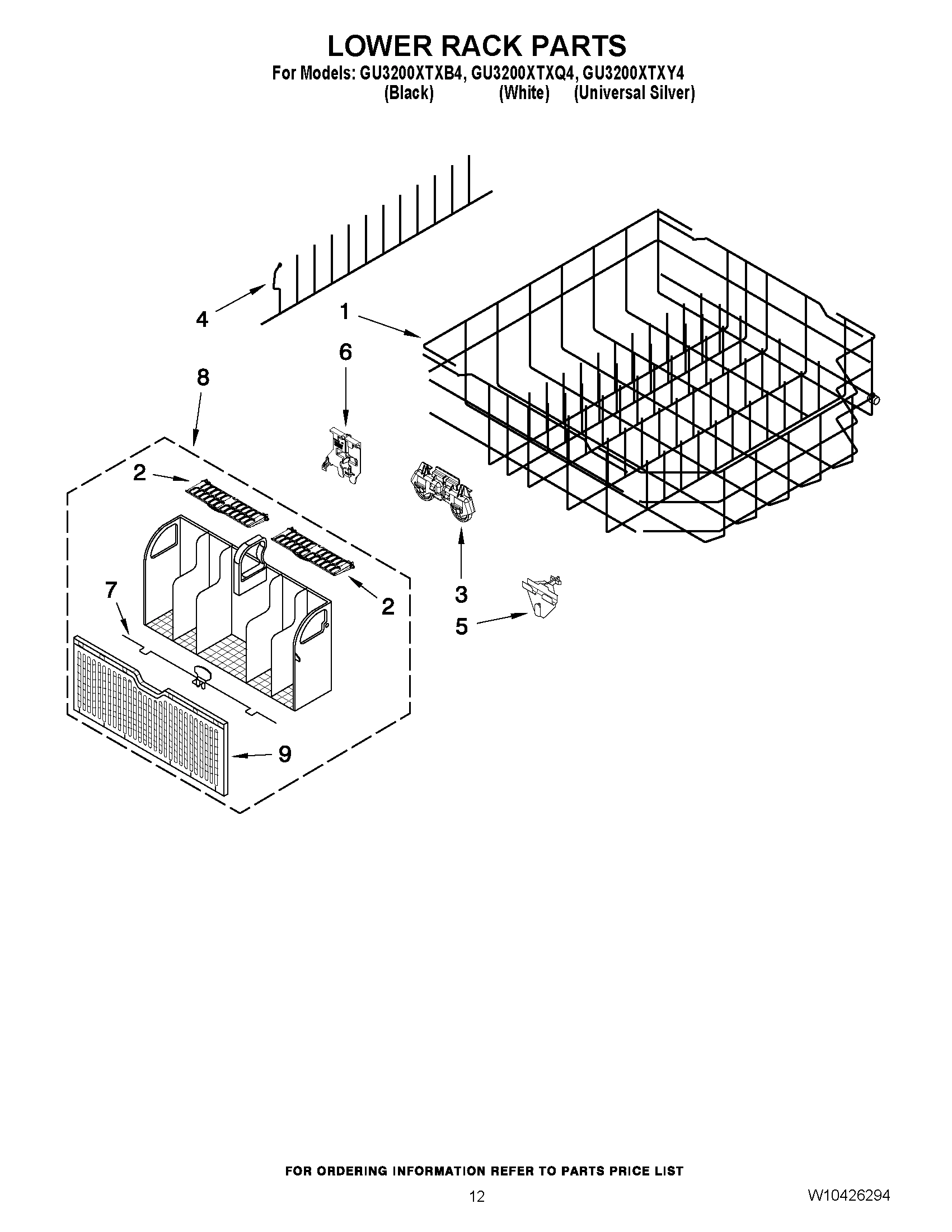 10 - LOWER RACK PARTS