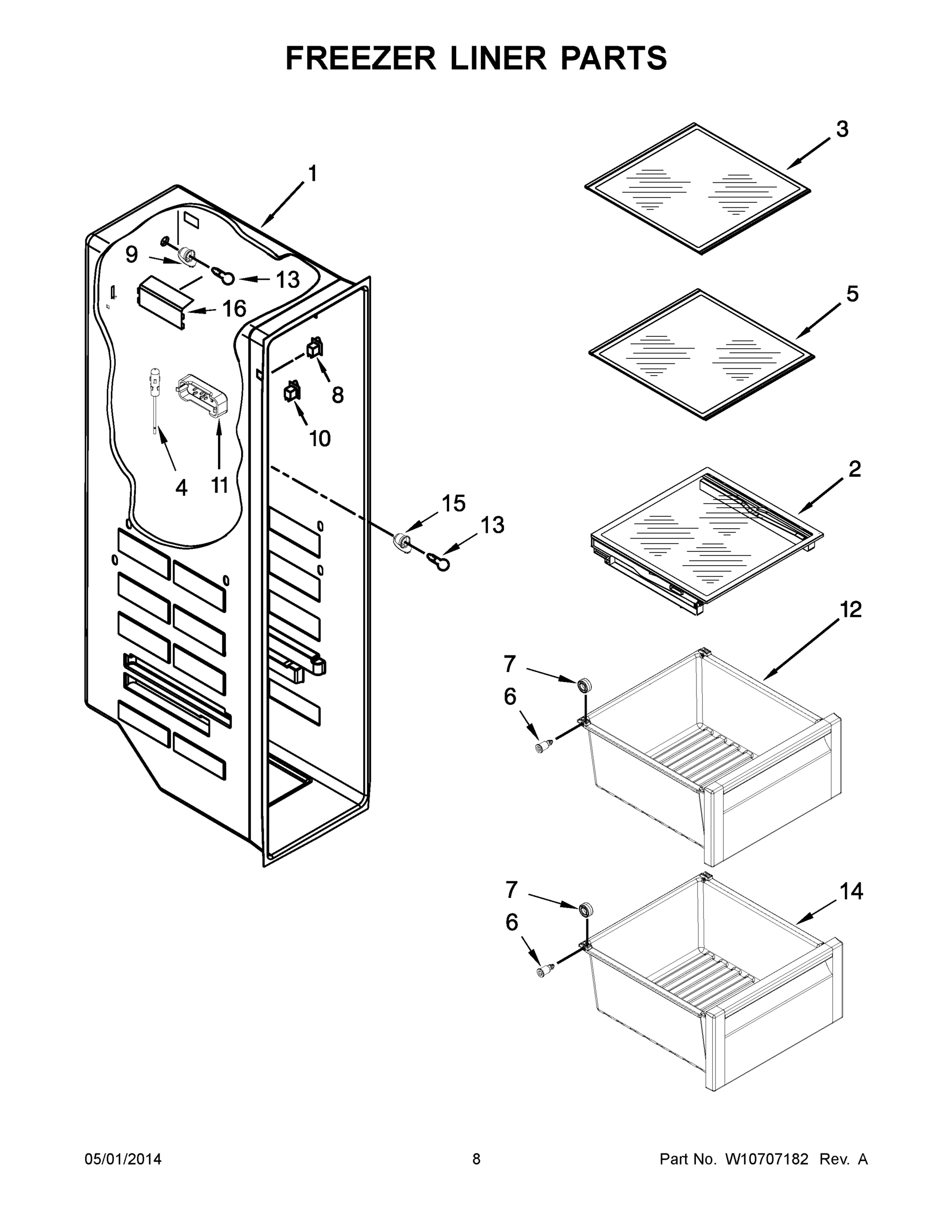 05 - FREEZER LINER PARTS