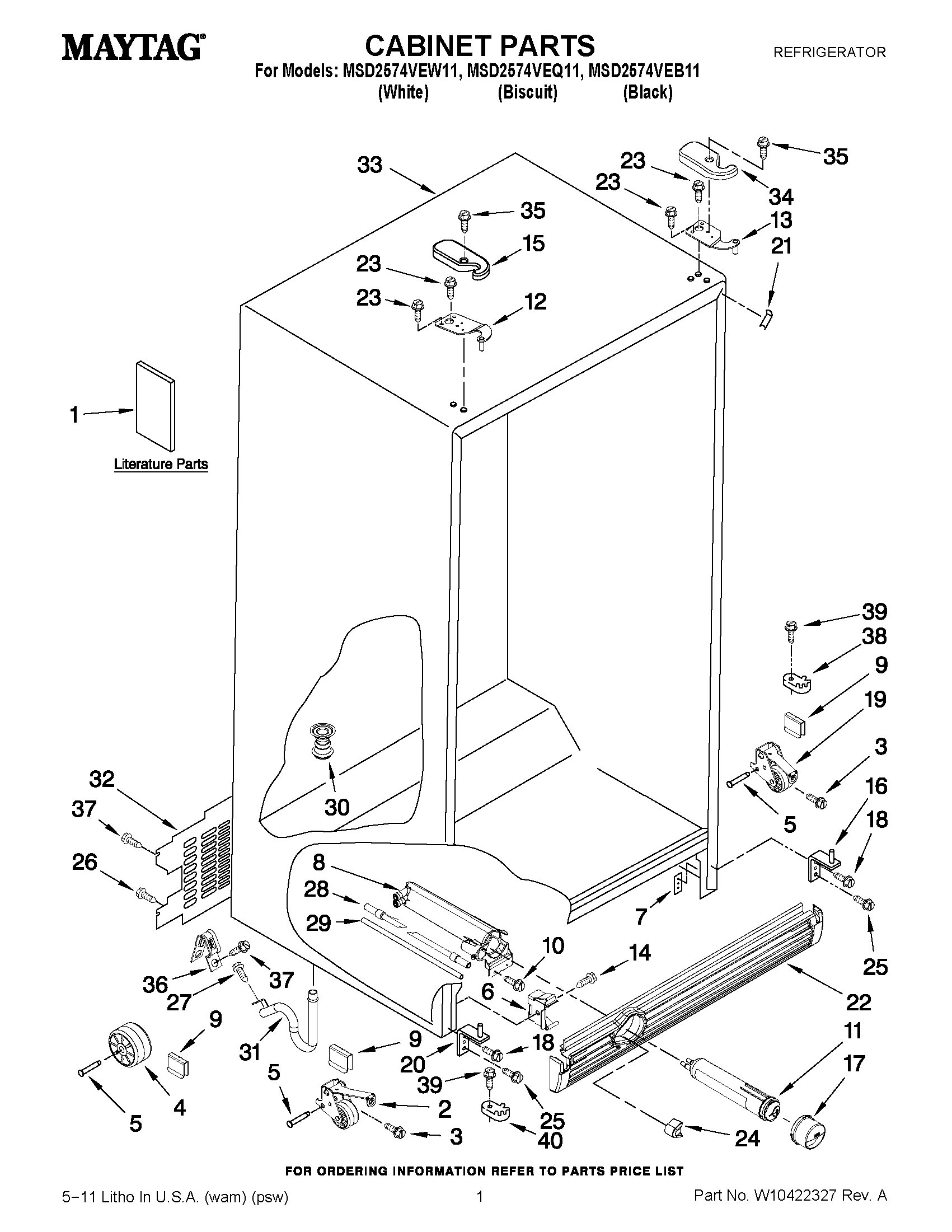 01 - CABINET PARTS