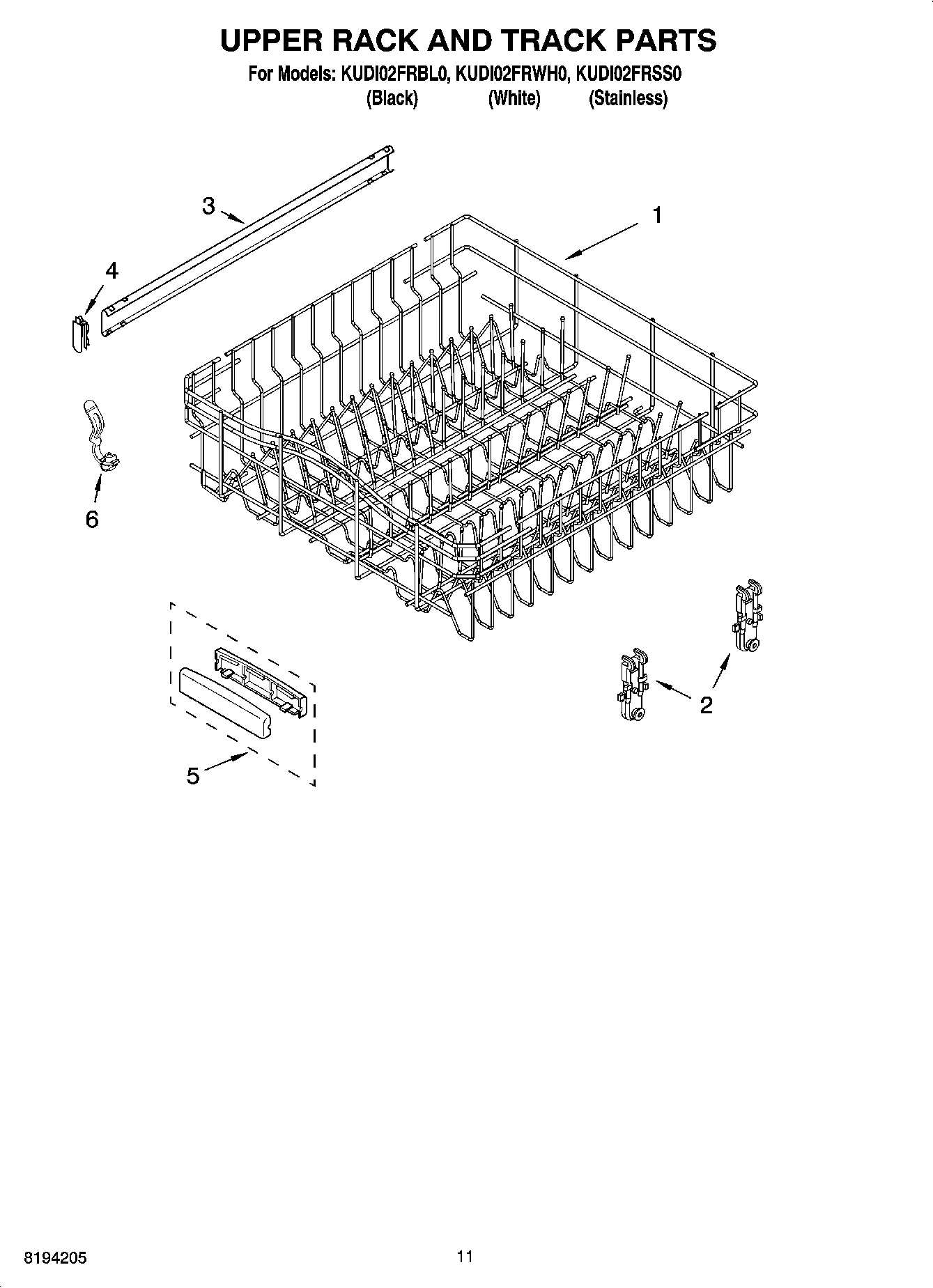 09 - UPPER RACK AND TRACK PARTS