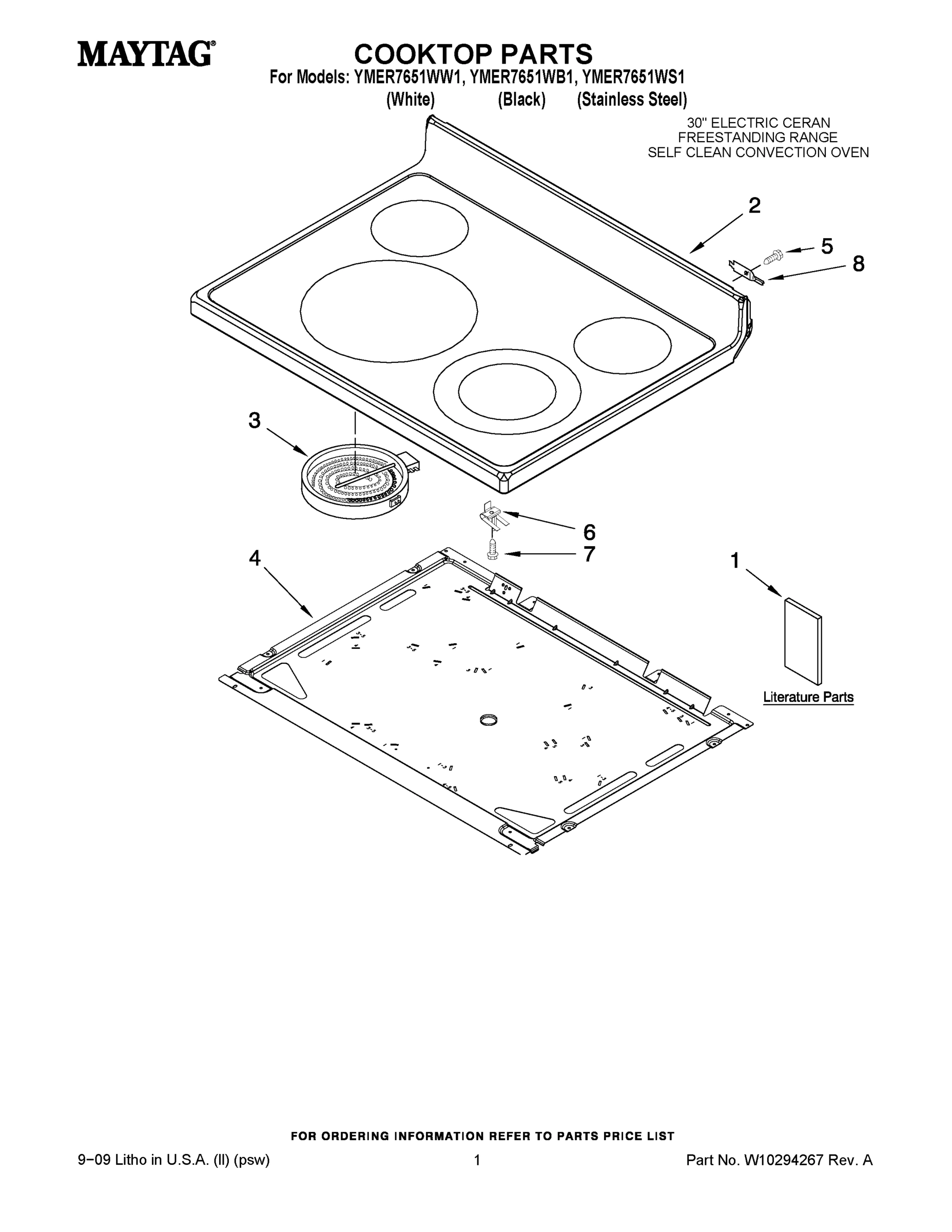 01 - COOKTOP PARTS