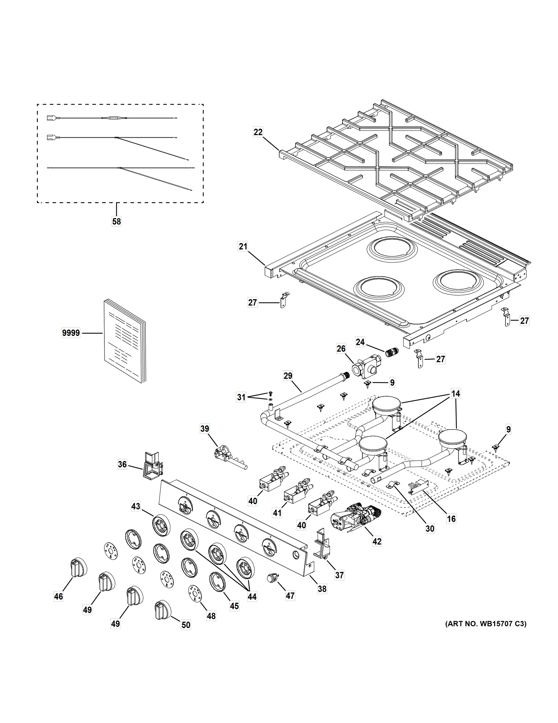 CONTROL PANEL & COOKTOP