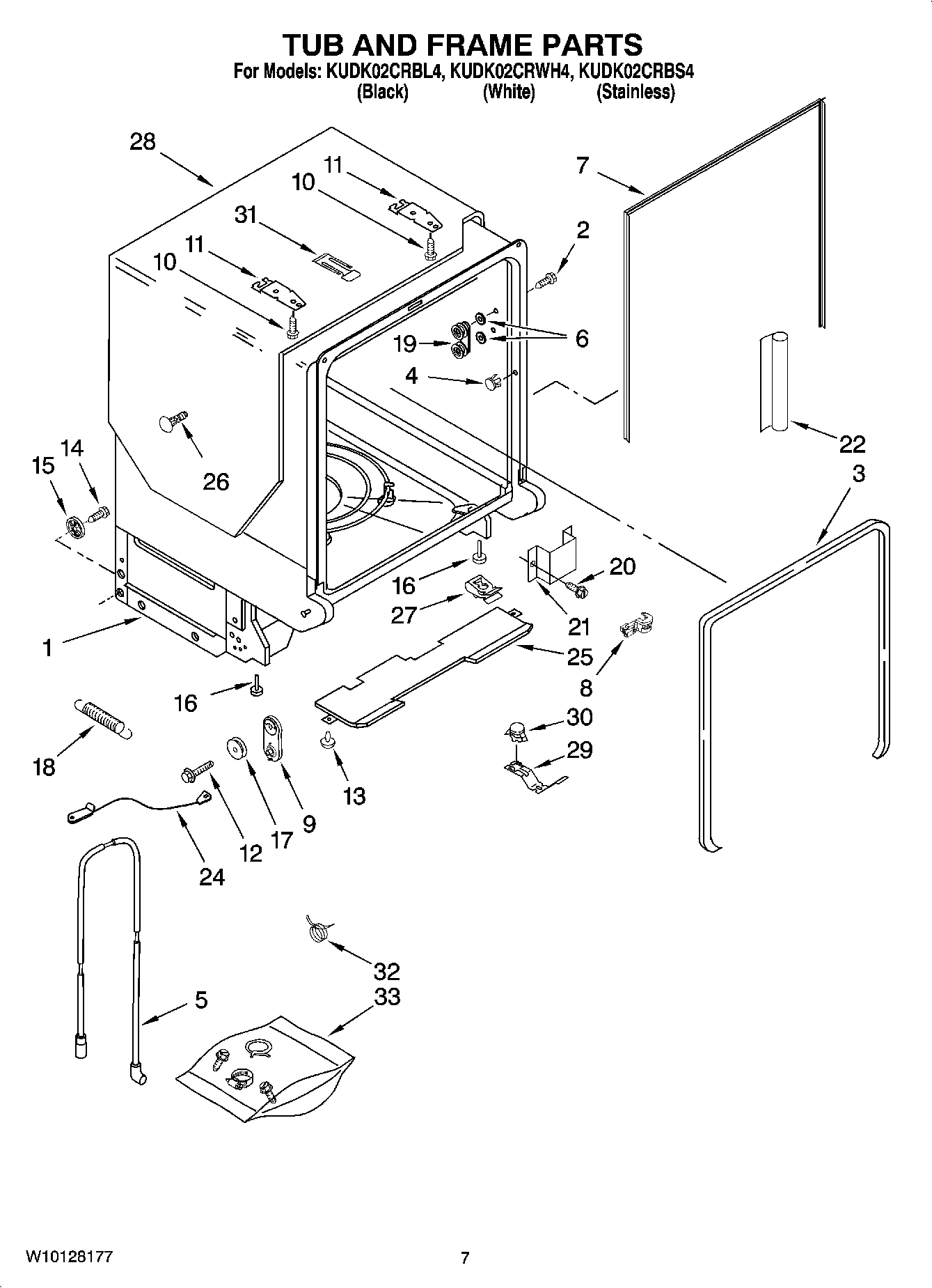 07 - TUB AND FRAME PARTS