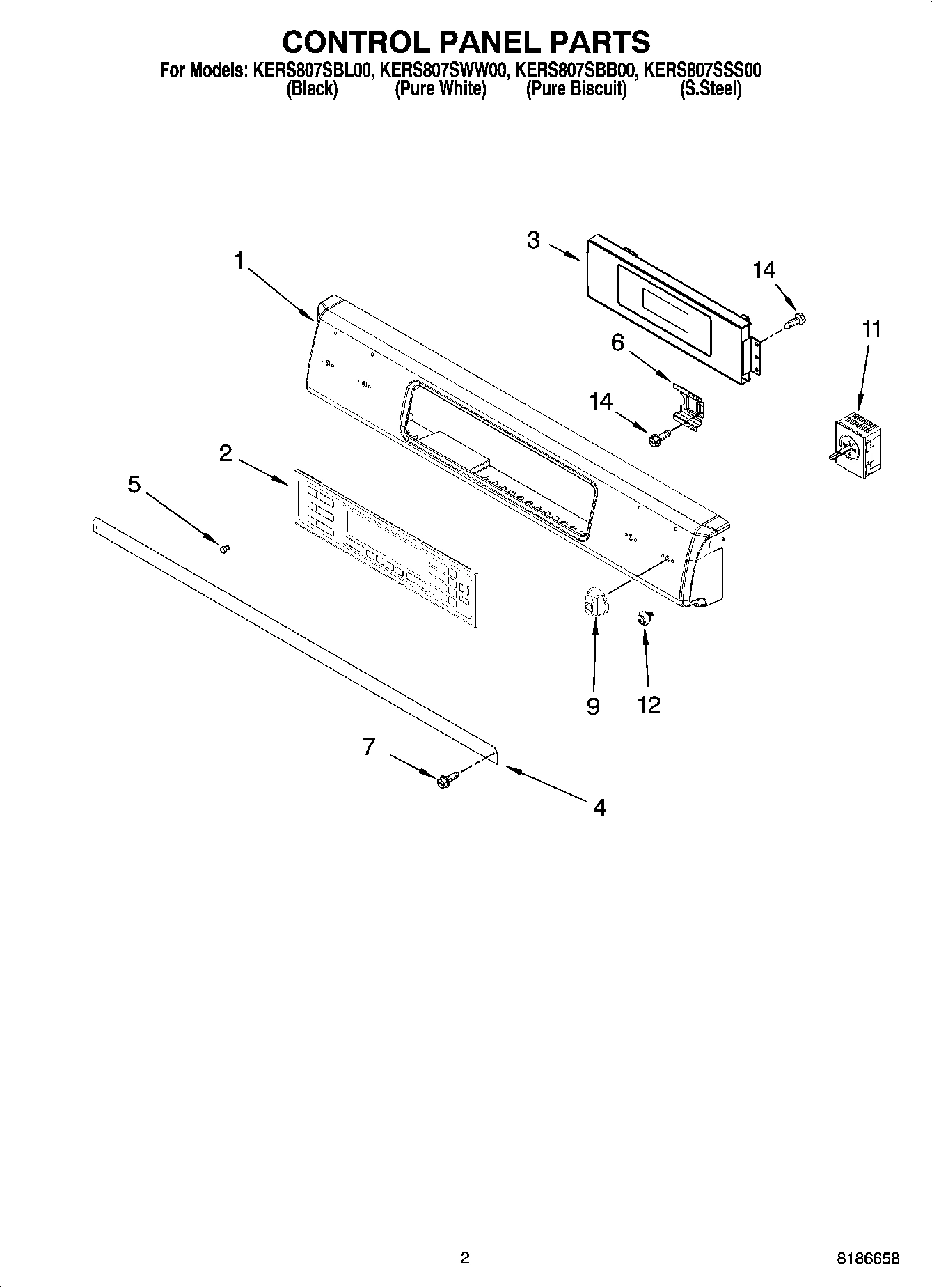 02 - CONTROL PANEL PARTS