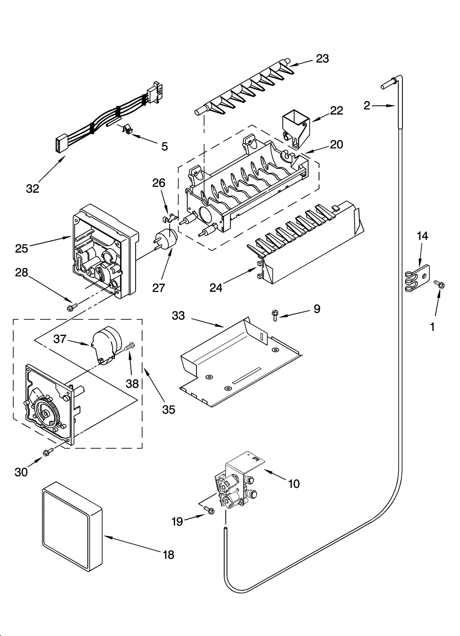 ICEMAKER PARTS, OPTIONAL PARTS