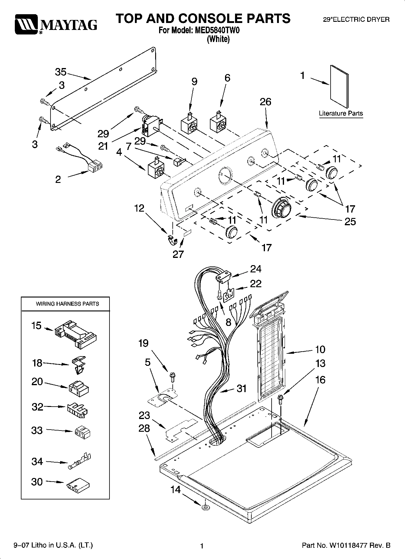 01 - TOP AND CONSOLE PARTS