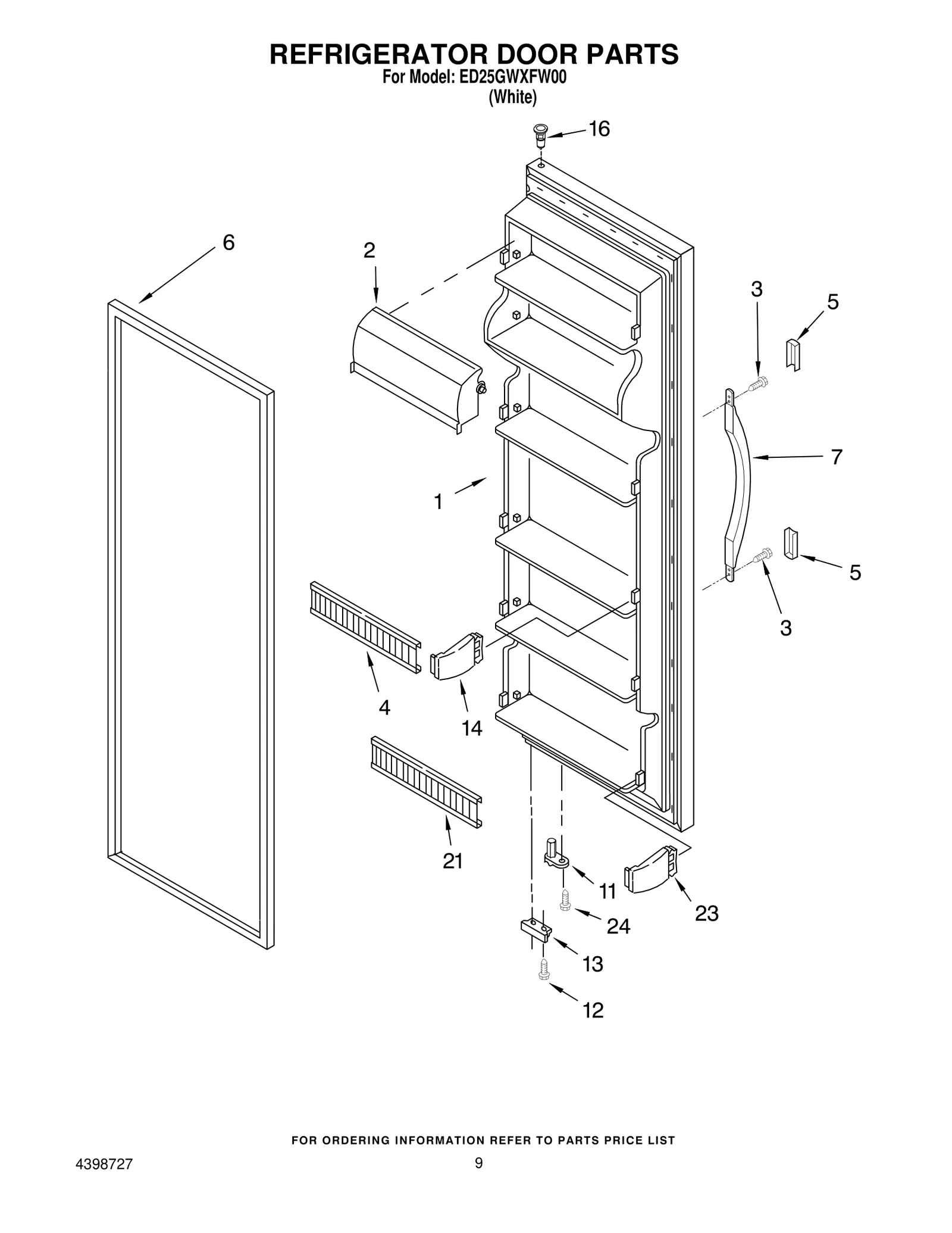 REFRIGERATOR DOOR PARTS