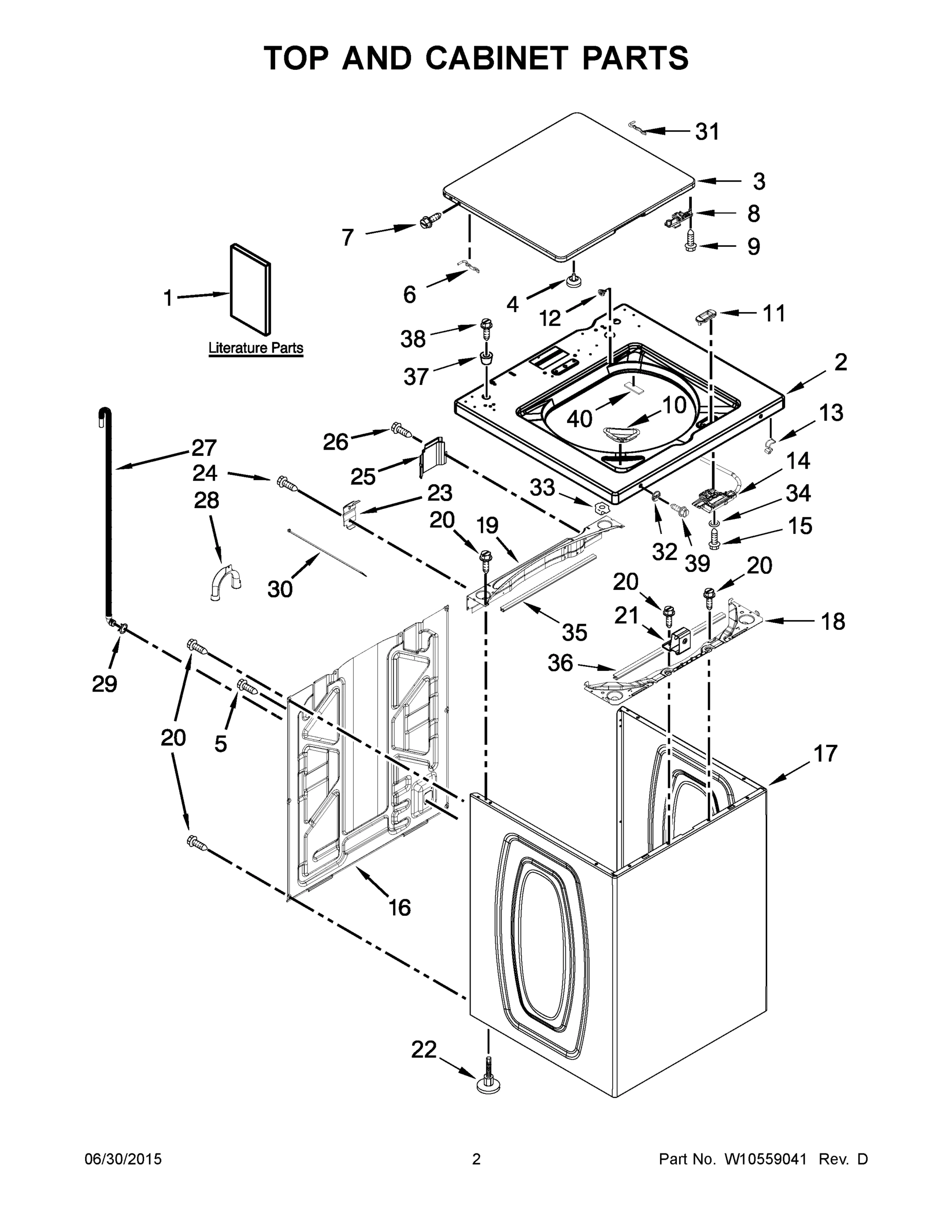 02 - TOP AND CABINET PARTS