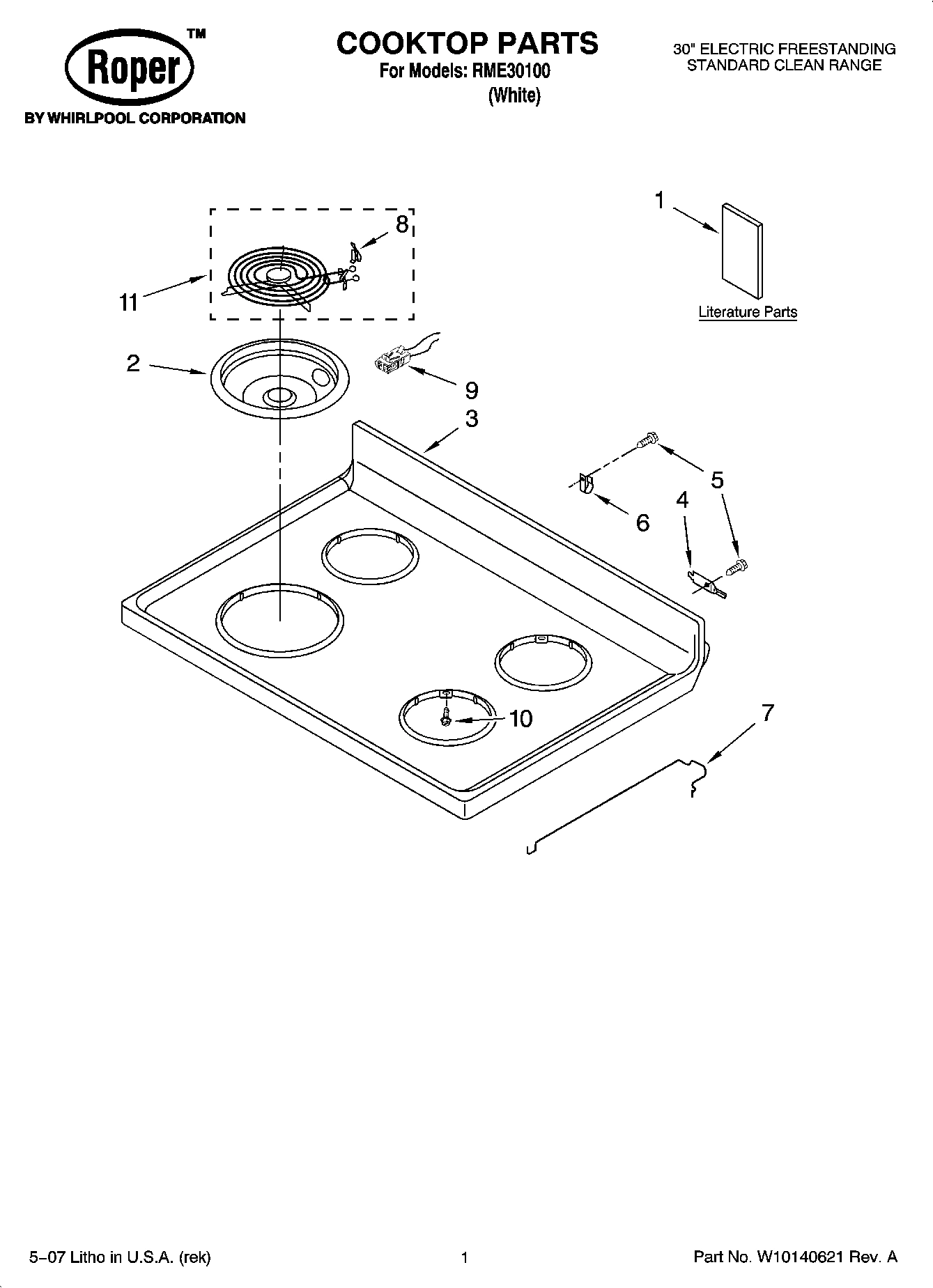 01 - COOKTOP PARTS