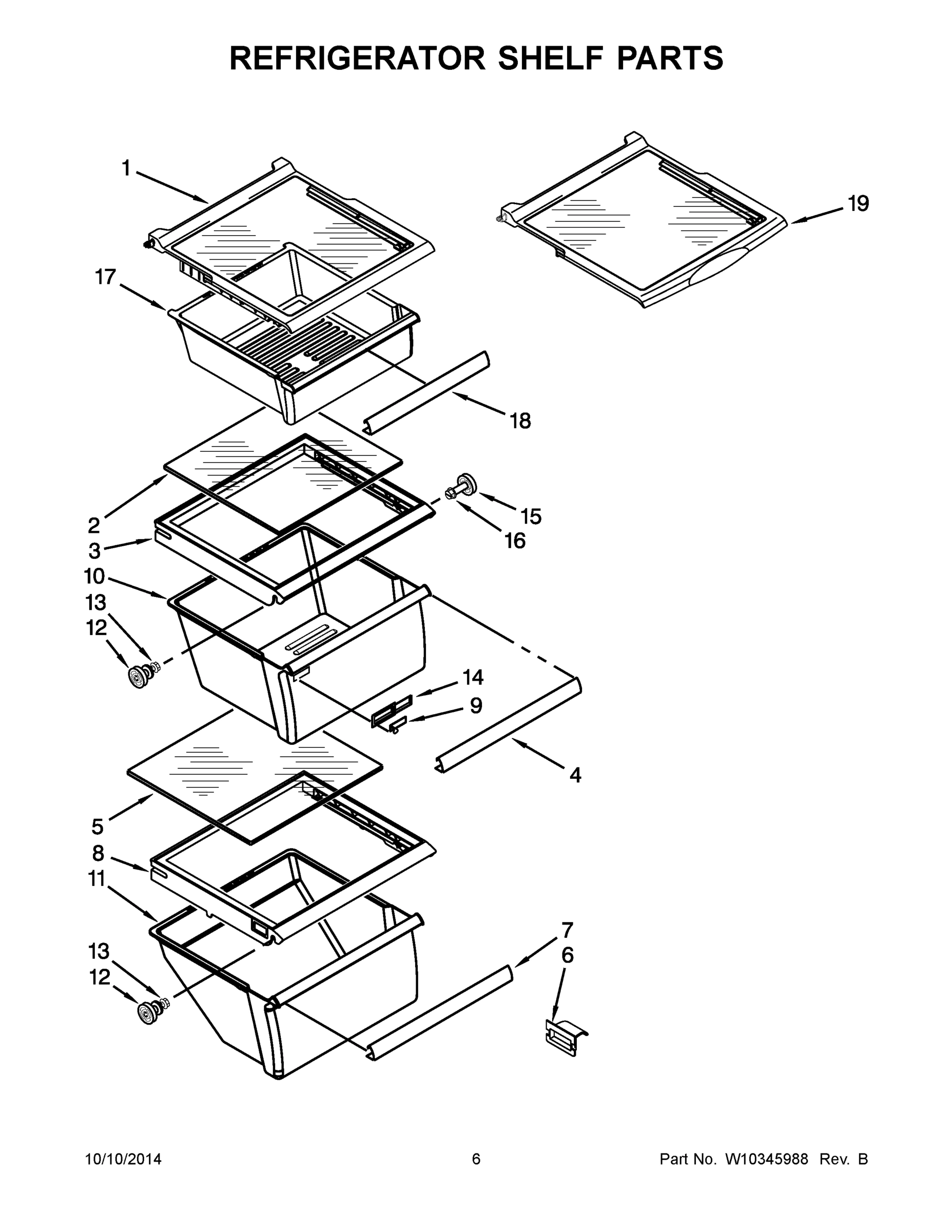 04 - REFRIGERATOR SHELF PARTS
