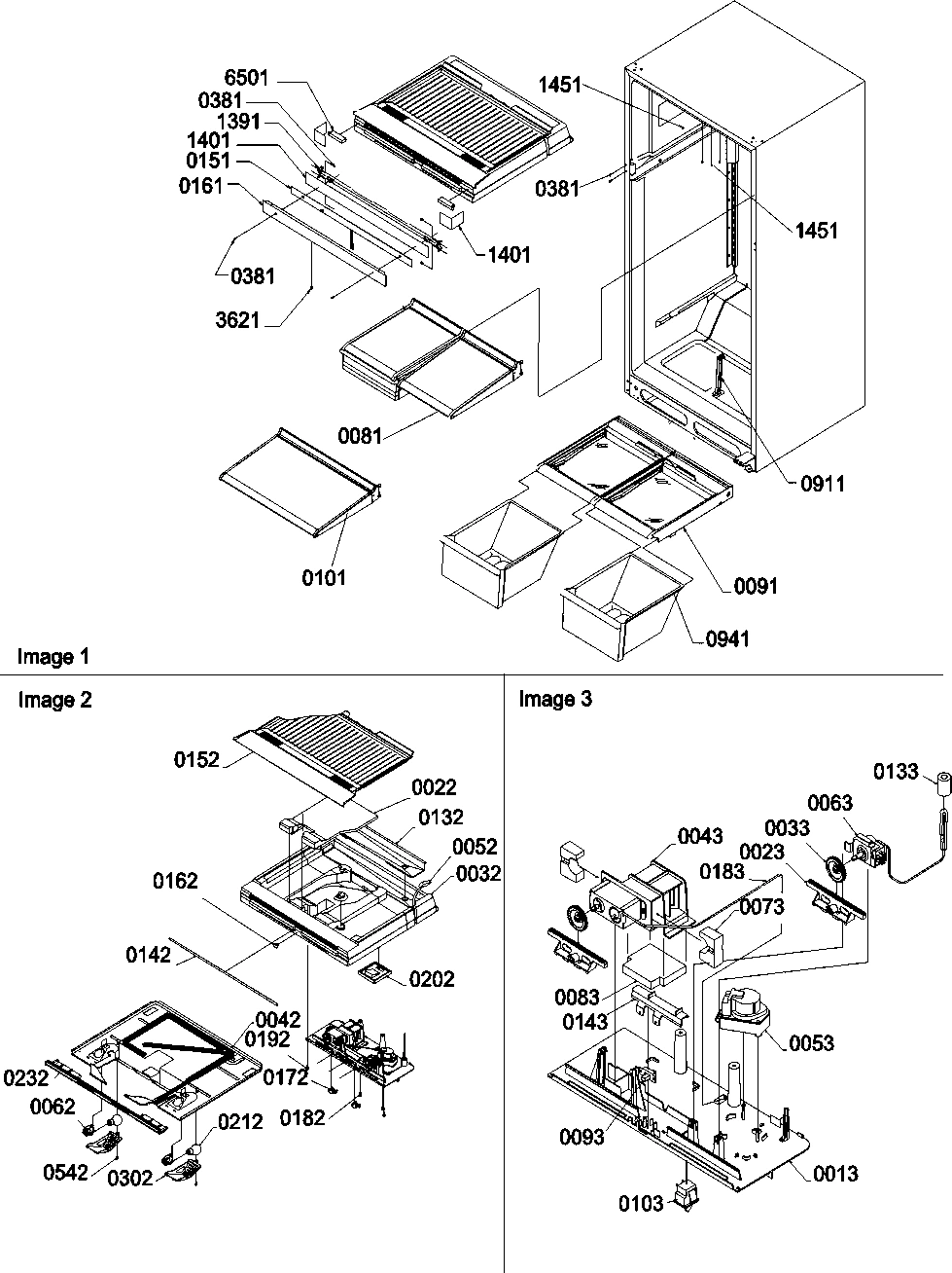 02 - Cabinet/Drain Block and Control Assy