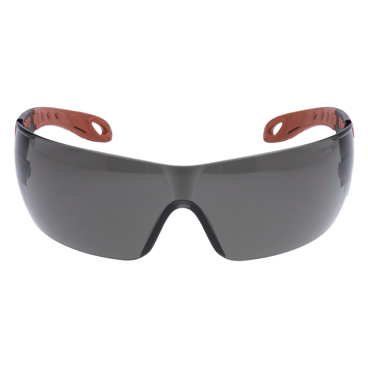 Impact-Resistant Soft Temple Polycarbonate Safety Glasses, Gray