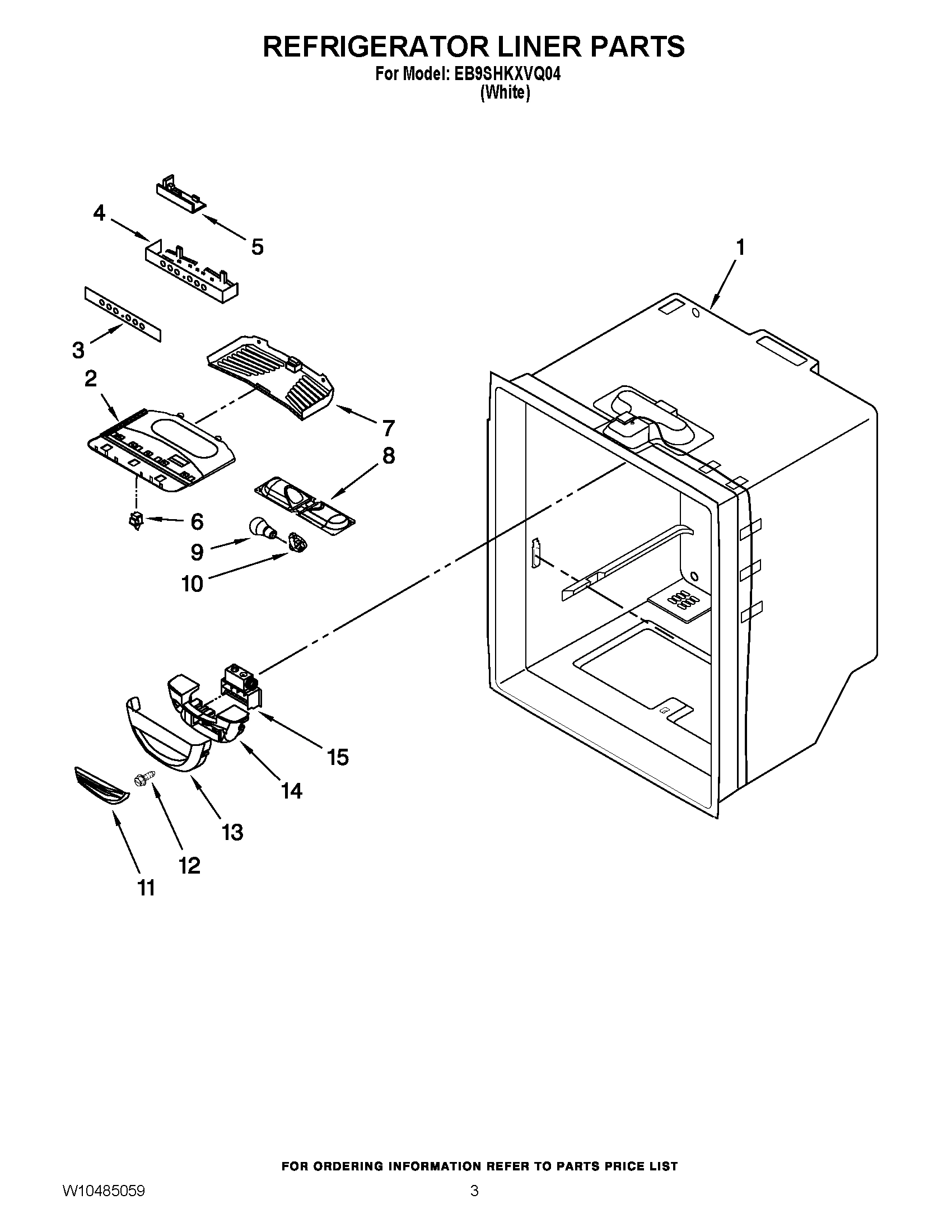 02 - REFRIGERATOR LINER PARTS