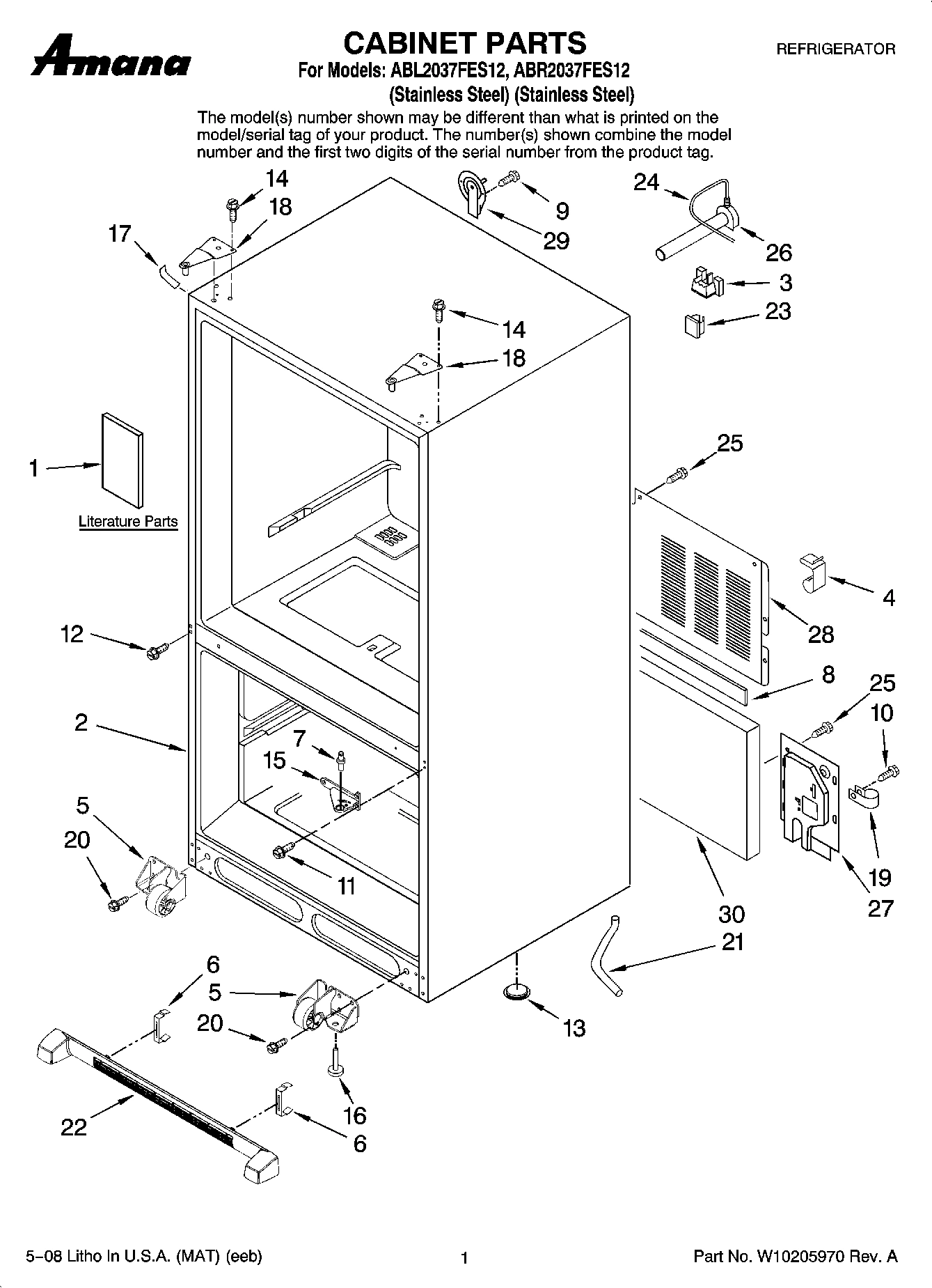 01 - CABINET PARTS
