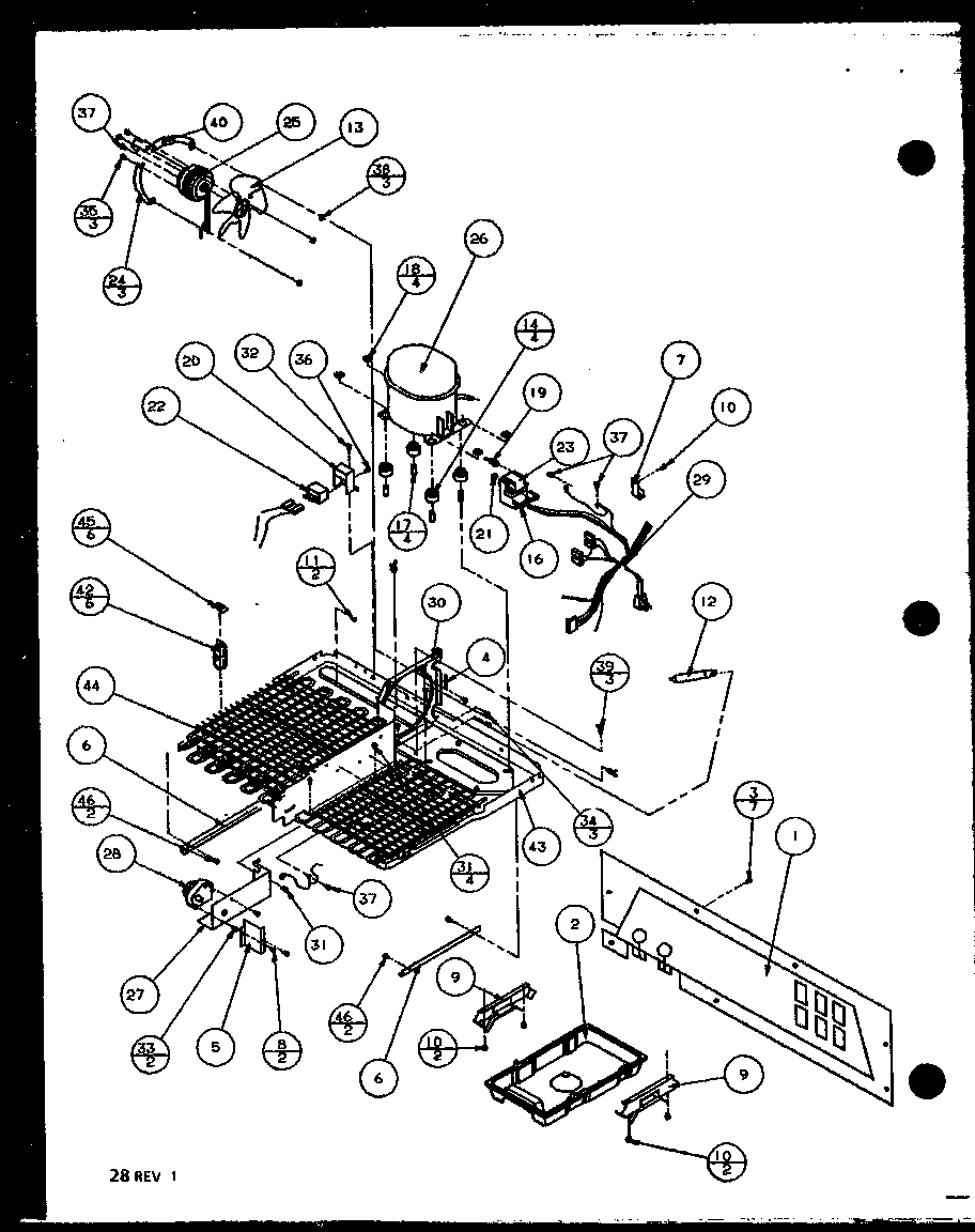 12 - MACHINE COMPARTMENT TECUMSEH COMPRESSOR