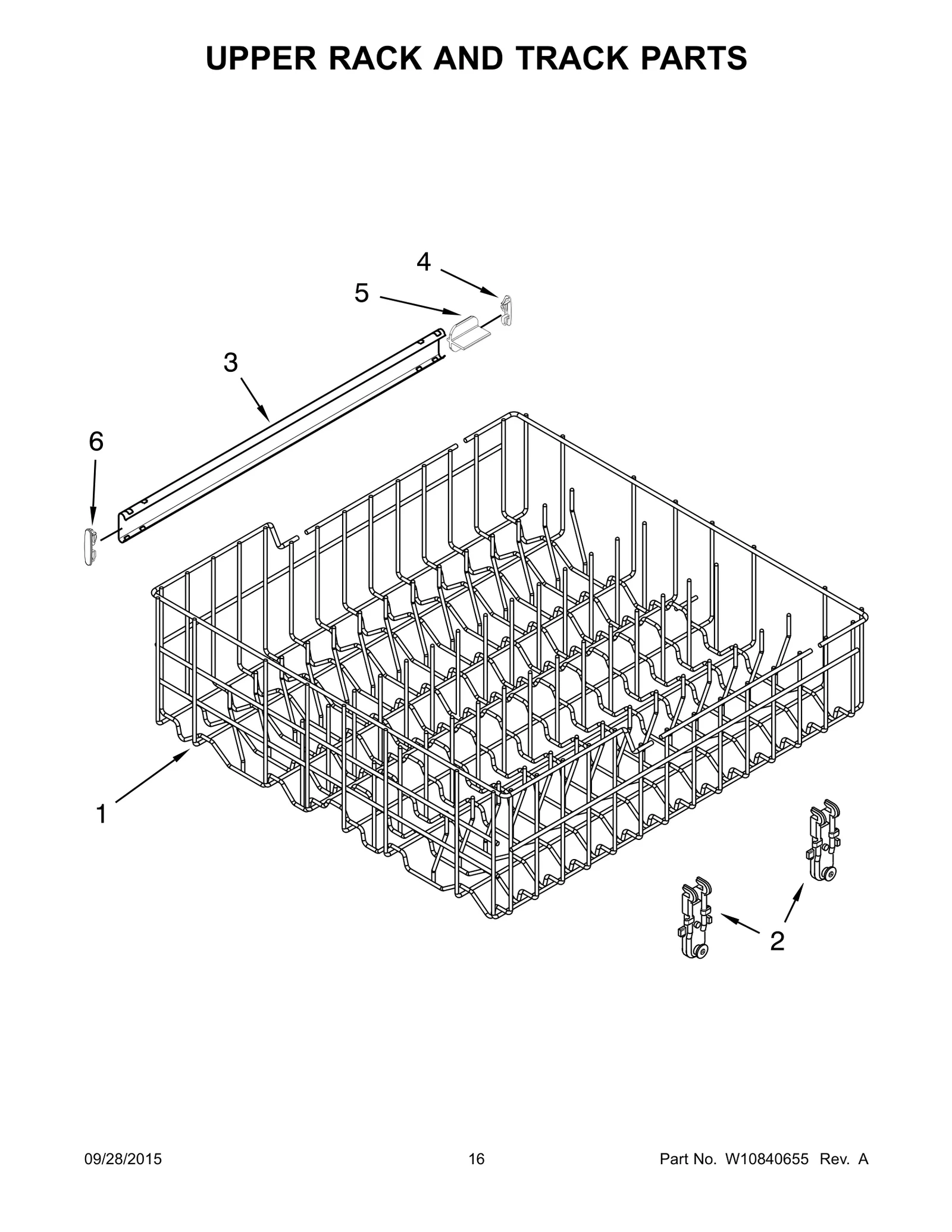 UPPER RACK AND TRACK PARTS