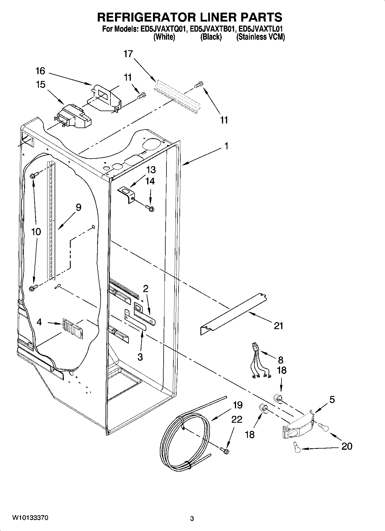 02 - REFRIGERATOR LINER PARTS