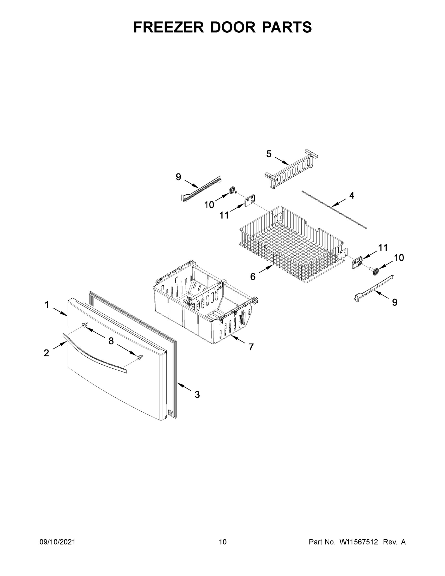 06 - FREEZER DOOR PARTS