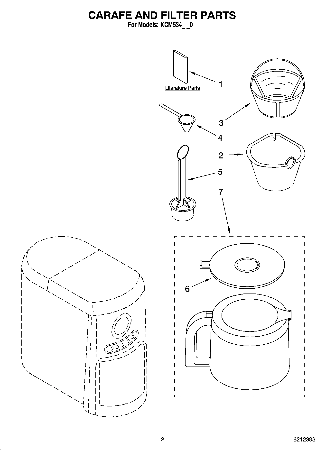 01 - CARAFE AND FILTER PARTS