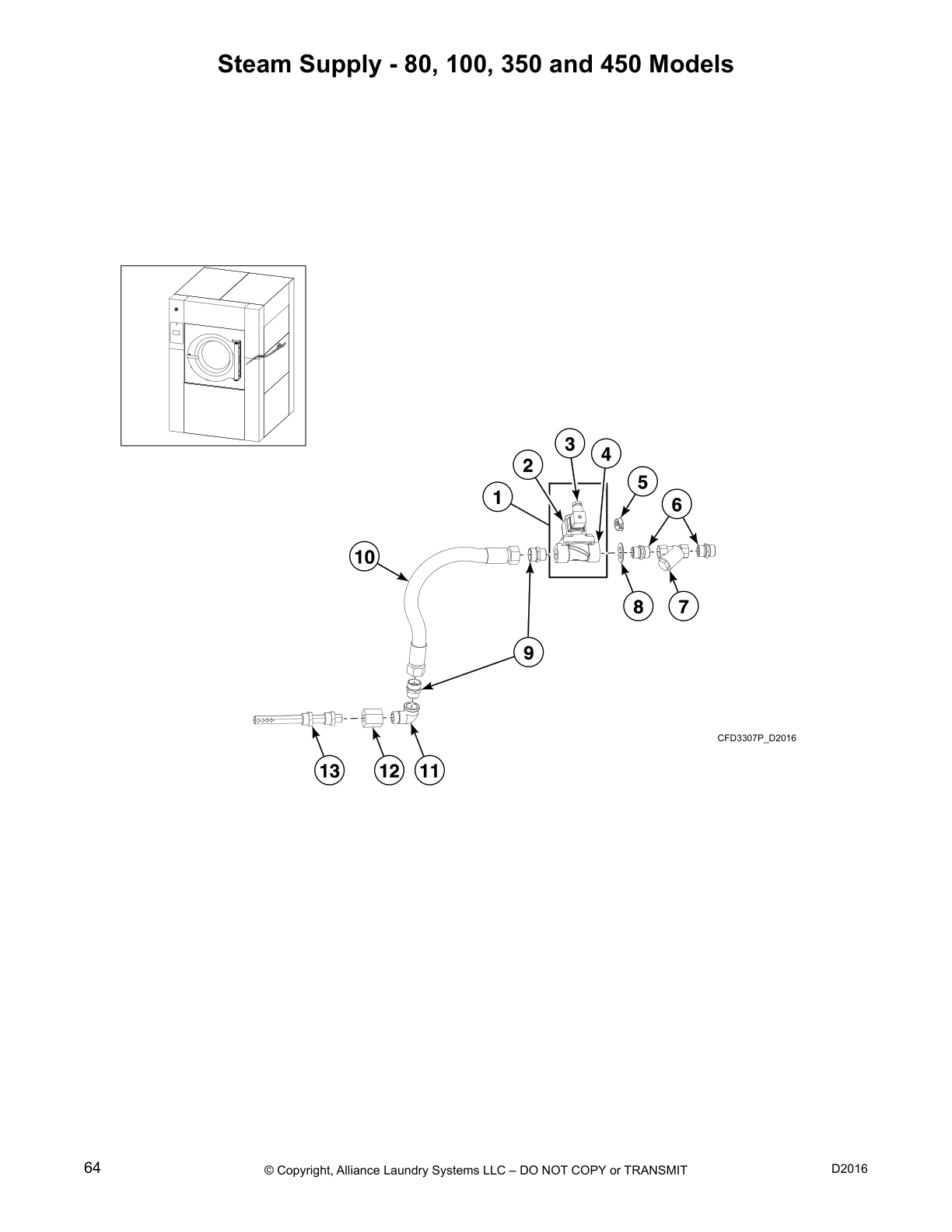 Steam Supply - 80, 100, 350 and 450 Models