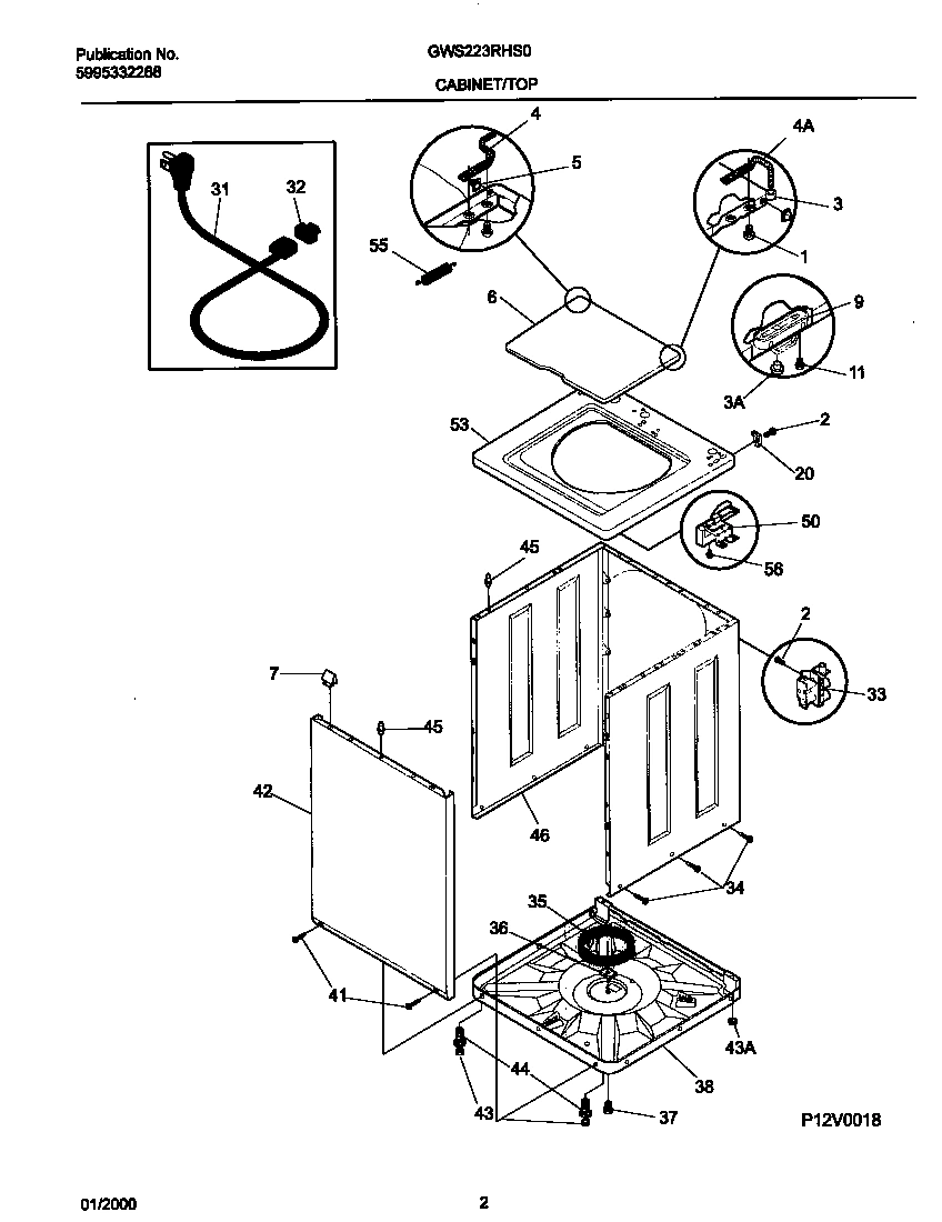 02 - P12V0018 WSHR CAB,TOP