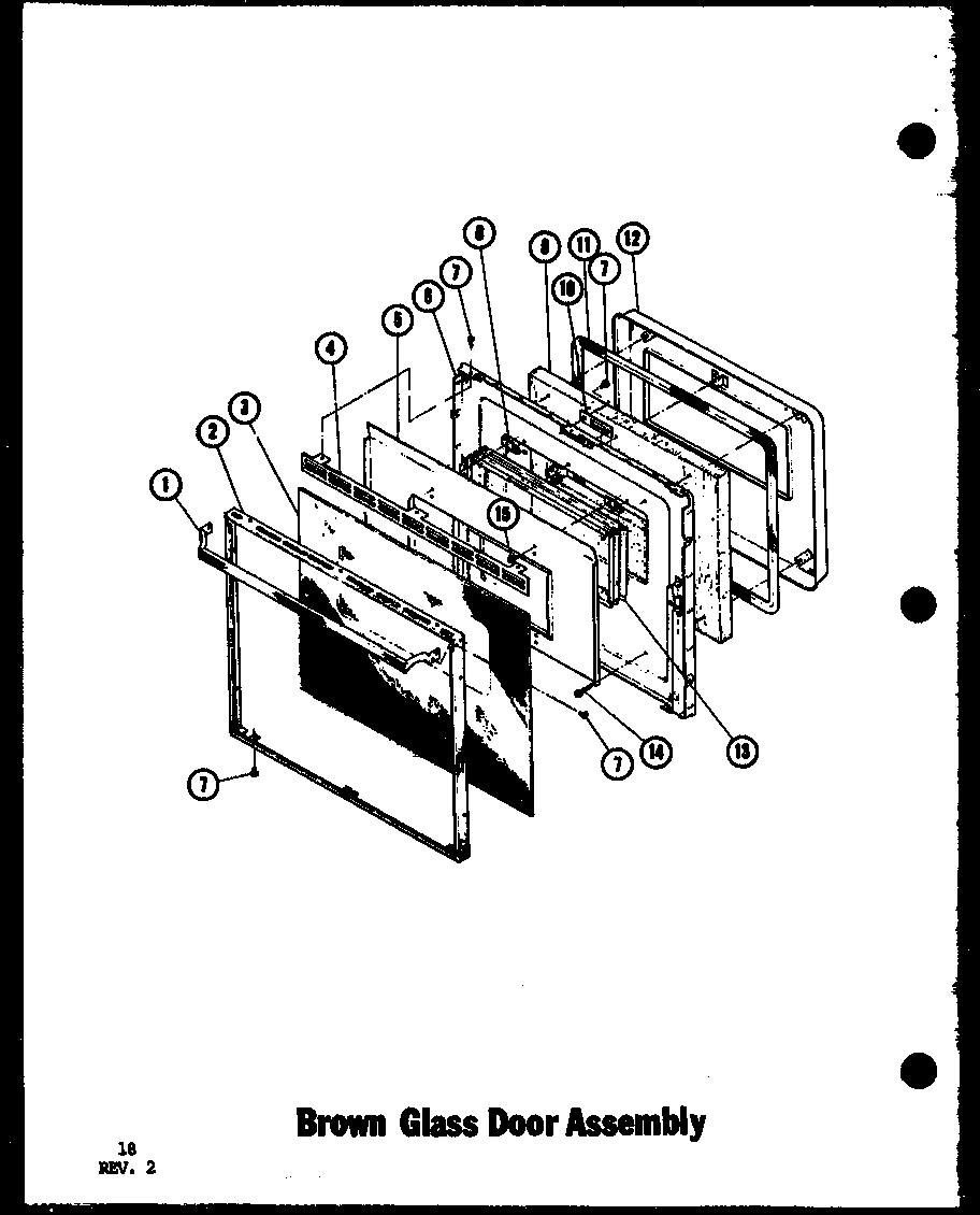 01 - BROWN GLASS DOOR ASSY
