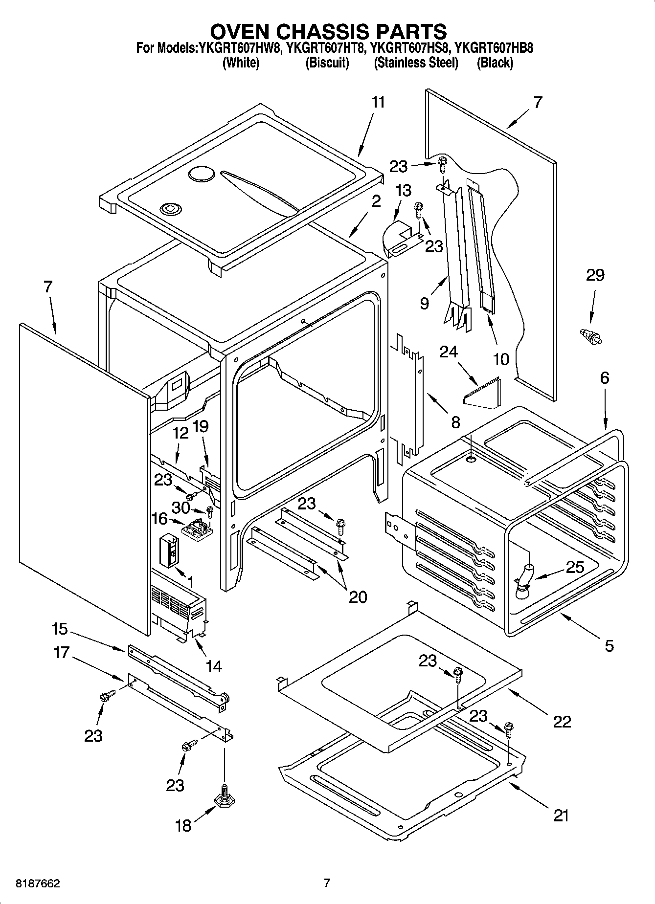05 - OVEN CHASSIS PARTS