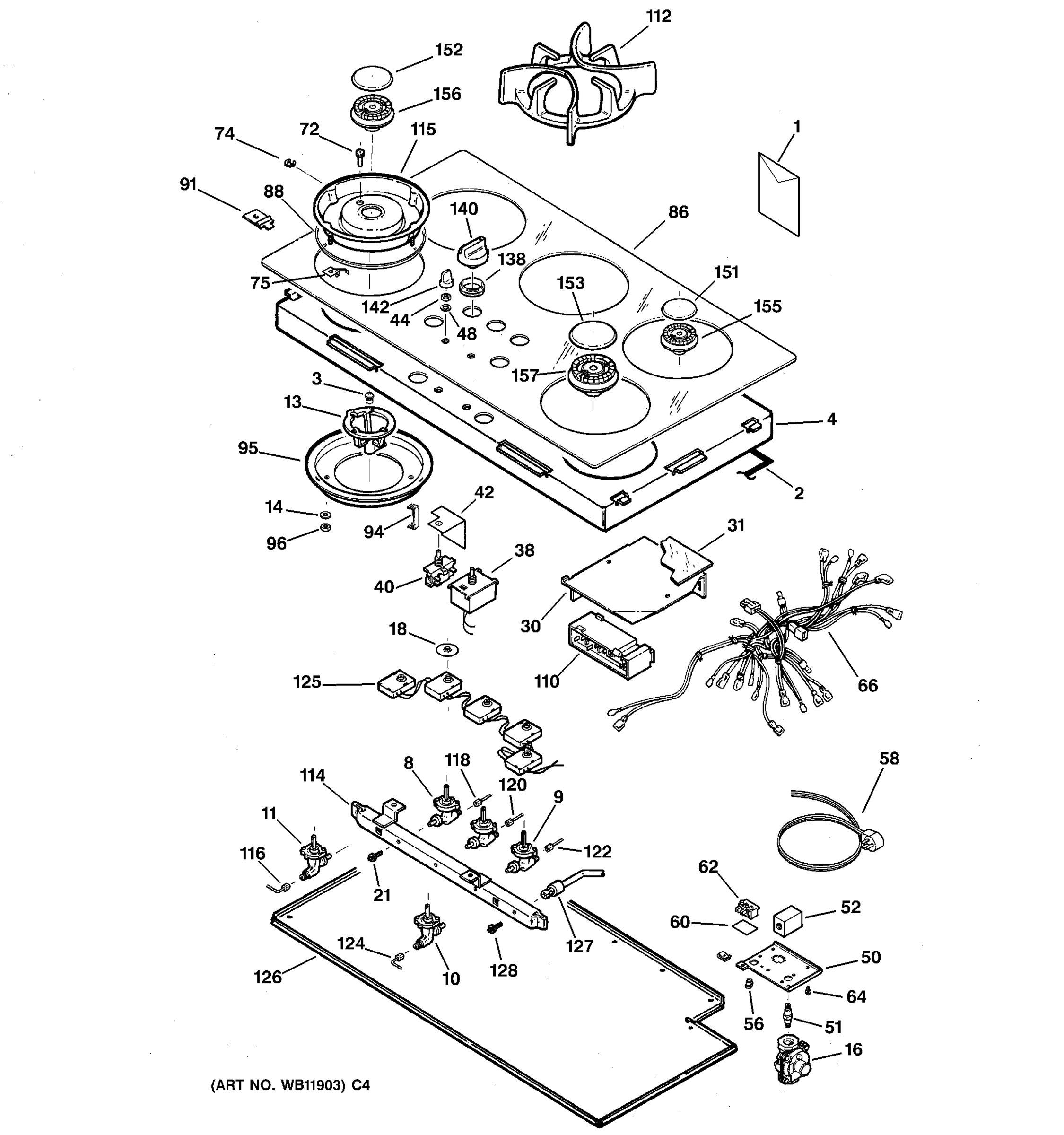 CONTROLS, COOKTOP & BURNER