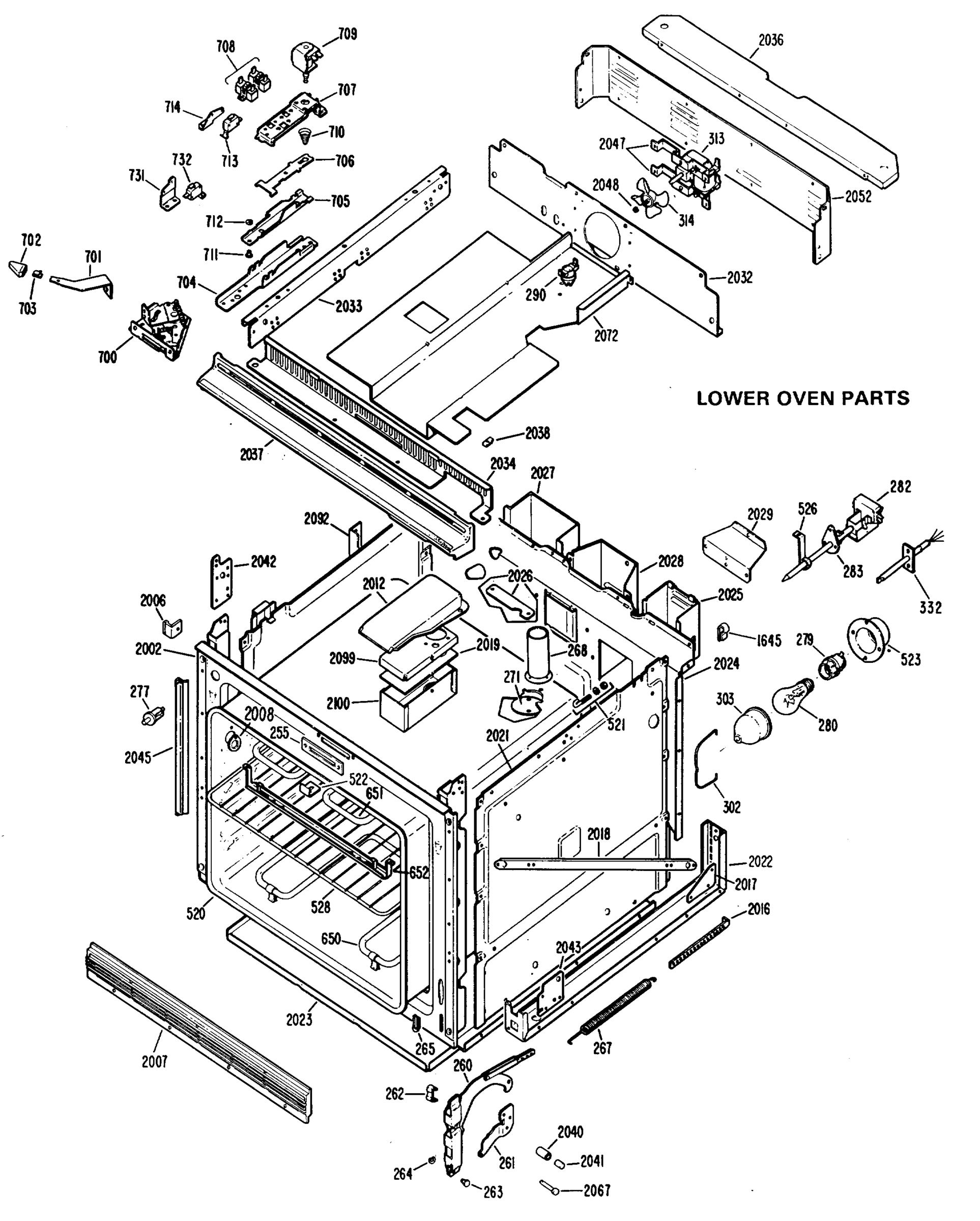 LOWER OVEN PARTS