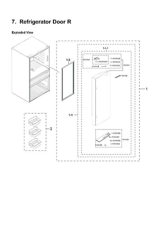 Right Refrigerator Door Parts