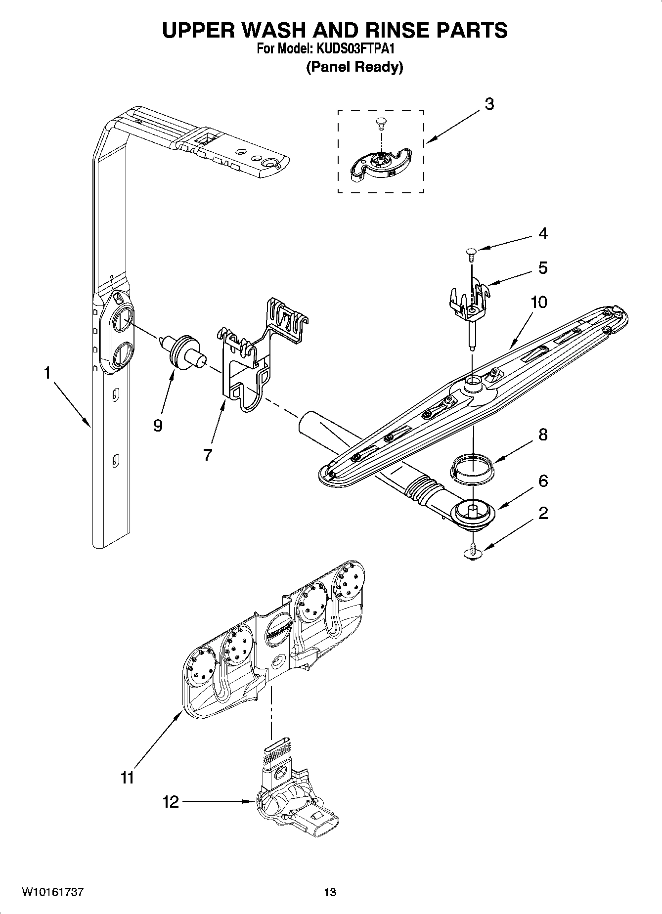 10 - UPPER WASH AND RINSE PARTS