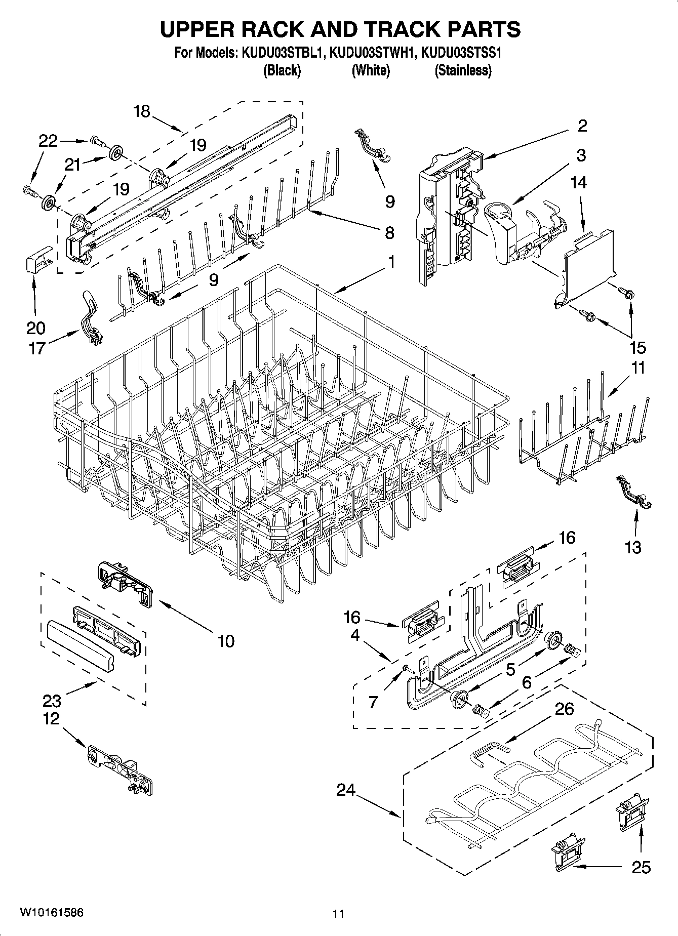 09 - UPPER RACK AND TRACK PARTS