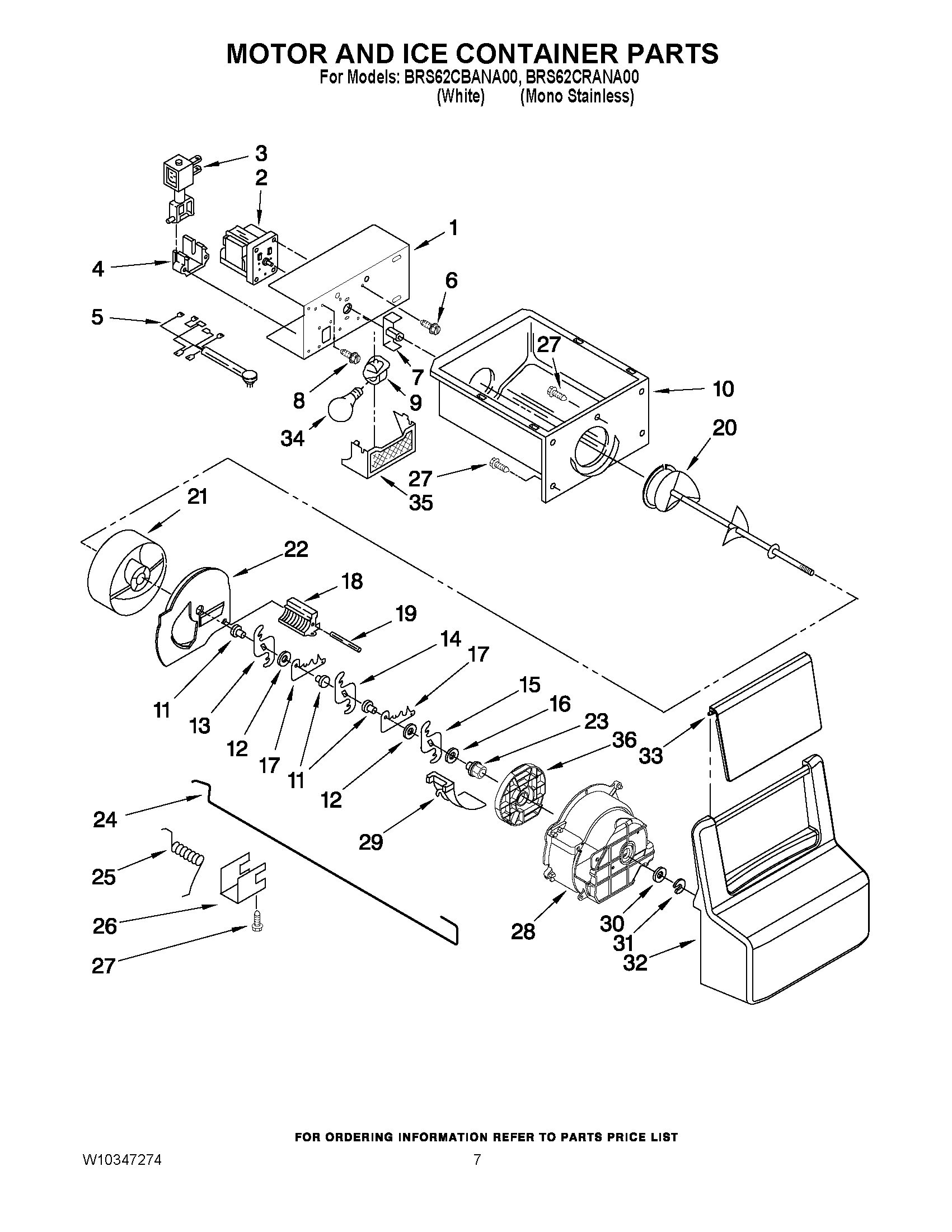 05 - MOTOR AND ICE CONTAINER PARTS