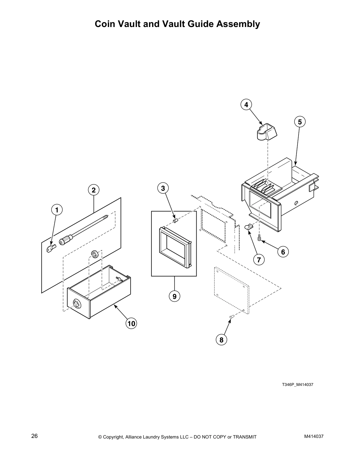 Coin Vault and Vault Guide Assembly