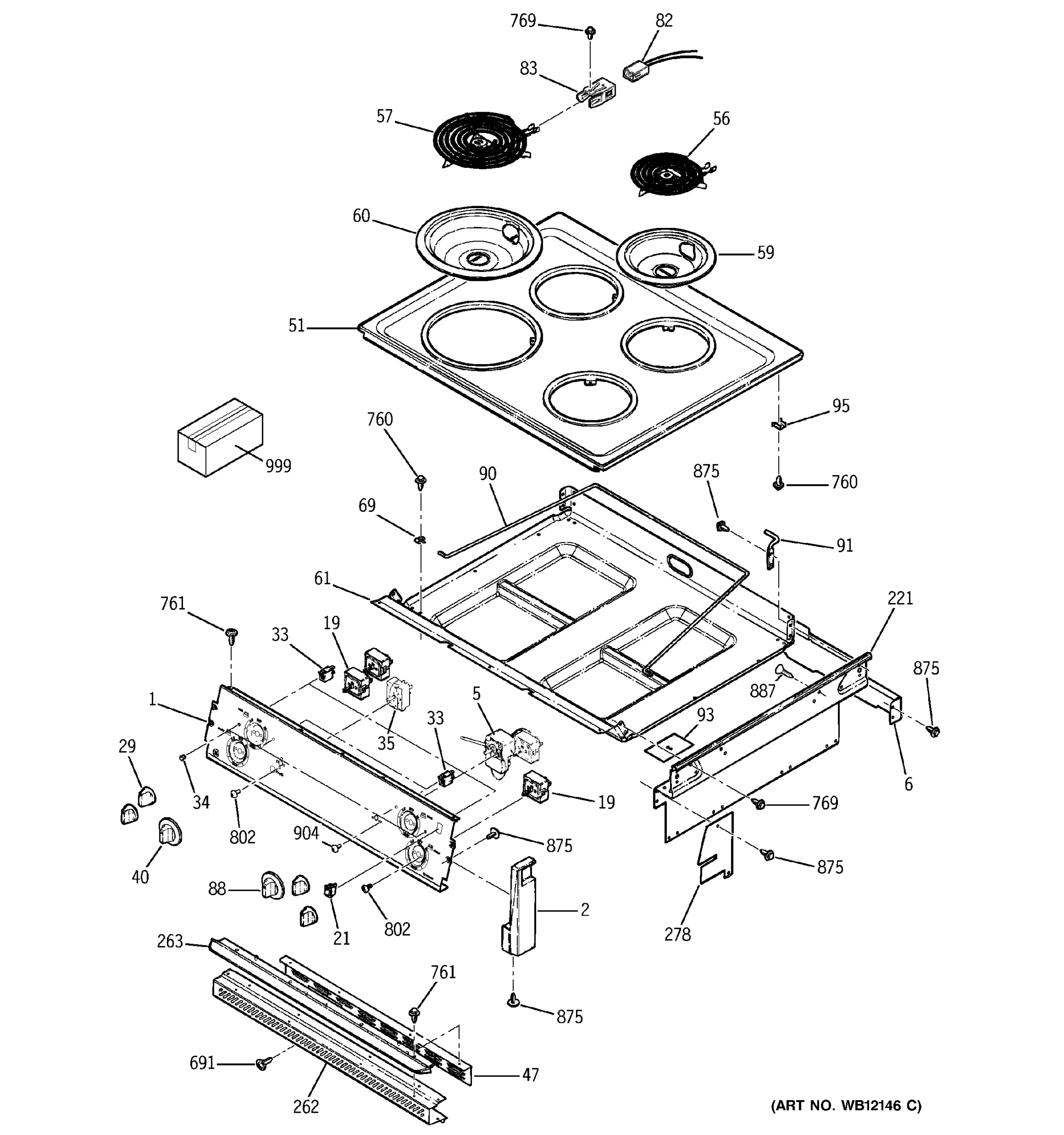 CONTROL PANEL & COOKTOP