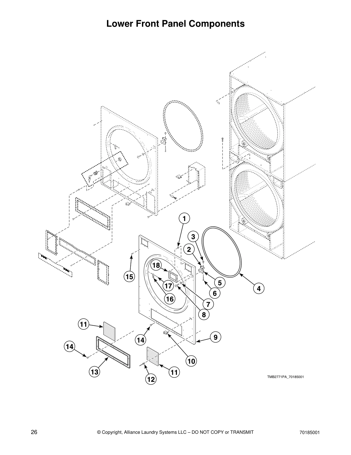 Lower Front Panel Components