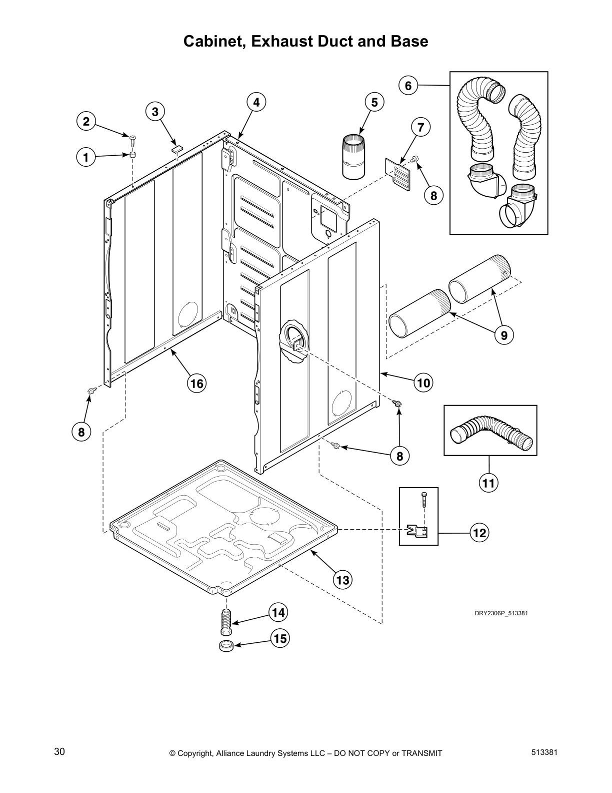 Cabinet, Exhaust Duct and Base