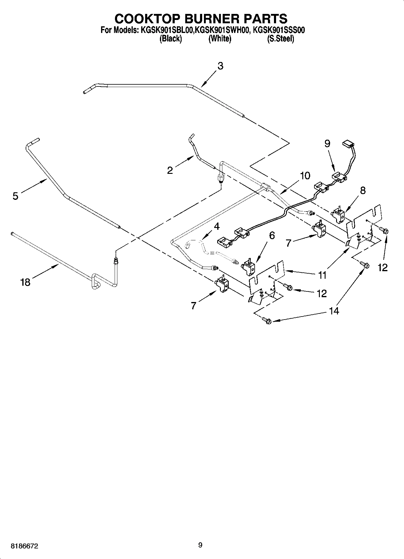 06 - COOKTOP BURNER PARTS