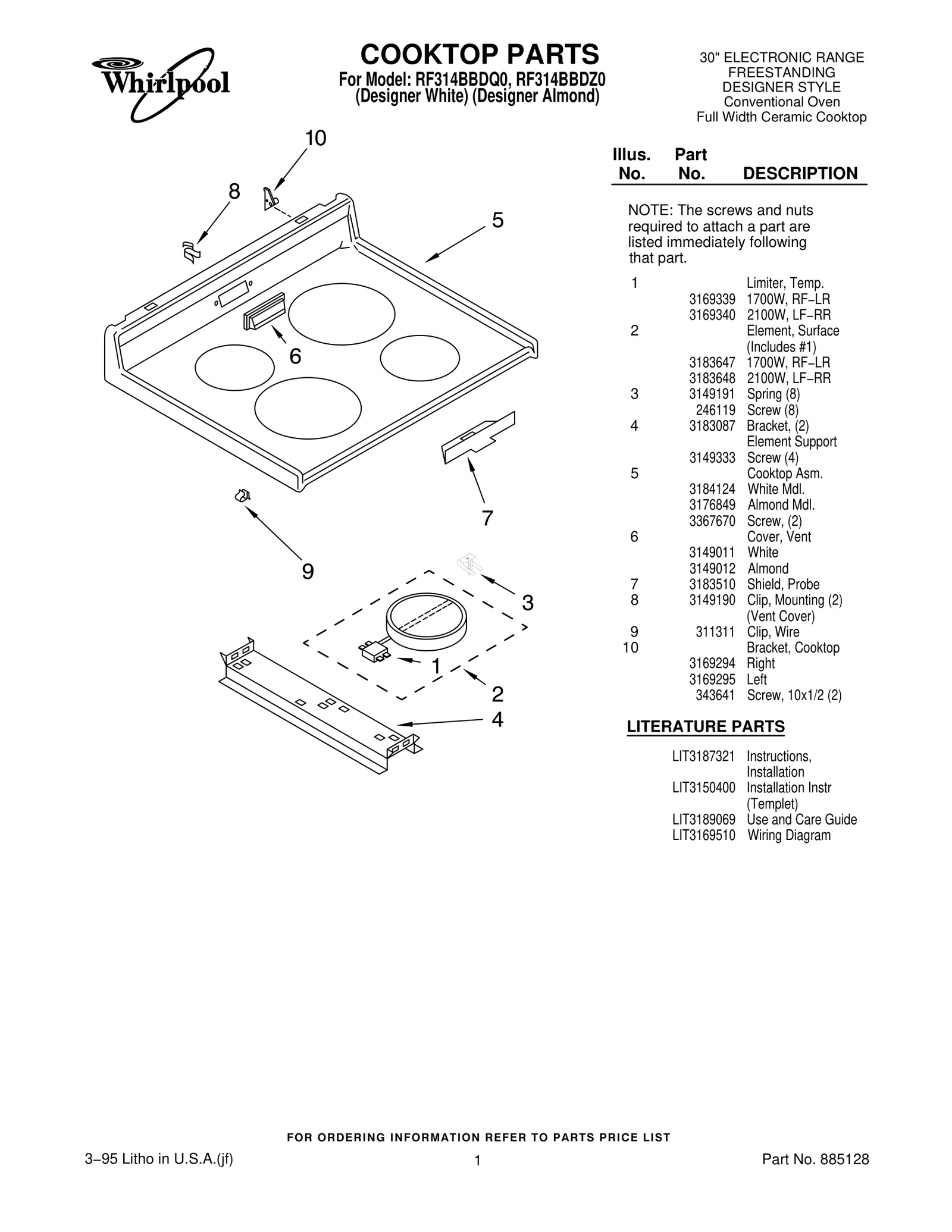 COOKTOP PARTS