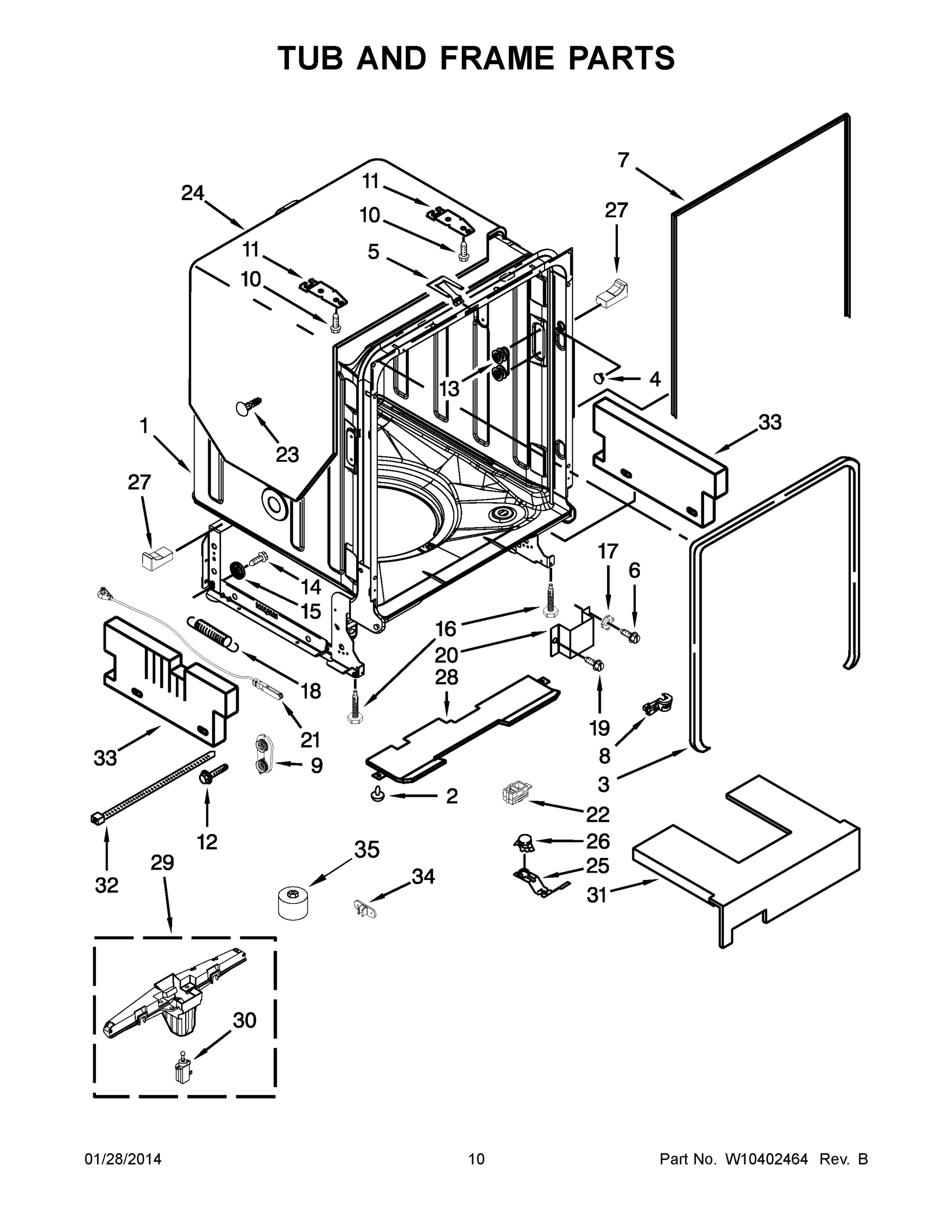06 - TUB AND FRAME PARTS