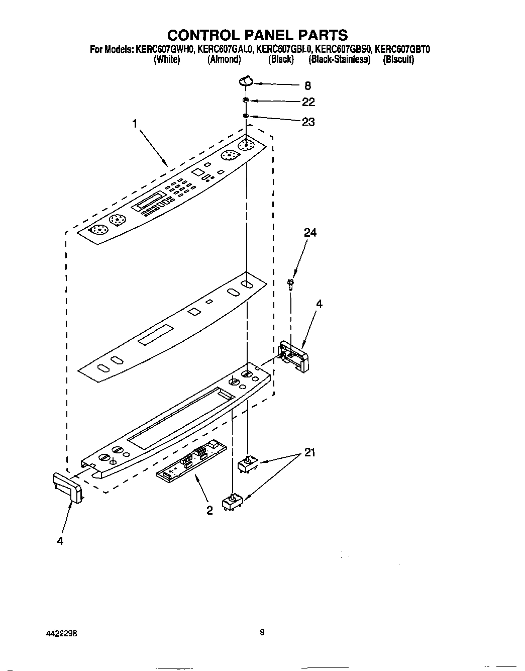 06 - CONTROL PANEL, LIT/OPTIONAL