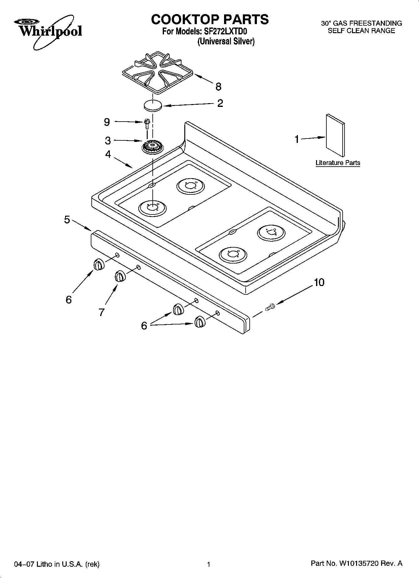 01 - COOKTOP PARTS