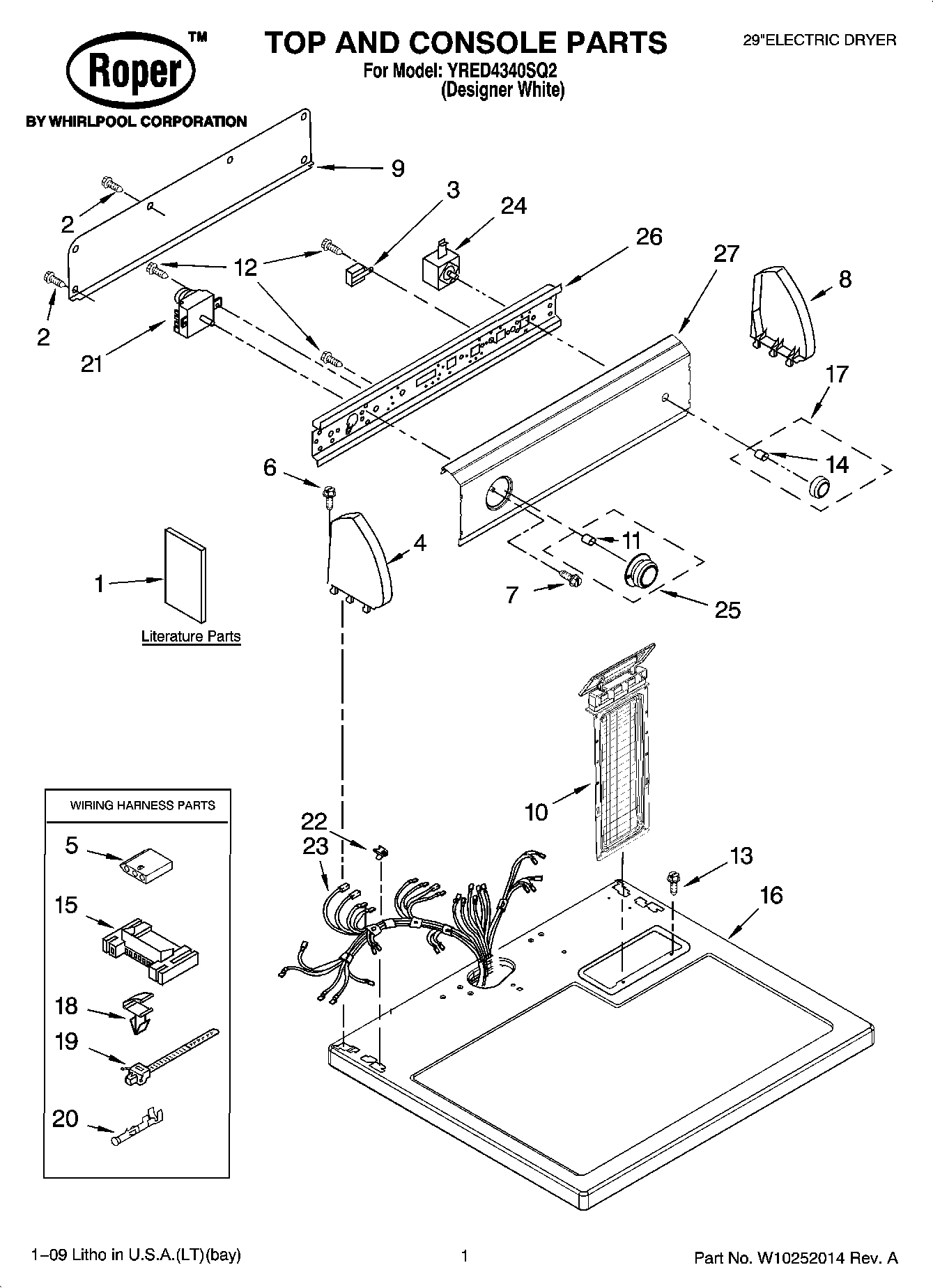 01 - TOP AND CONSOLE PARTS
