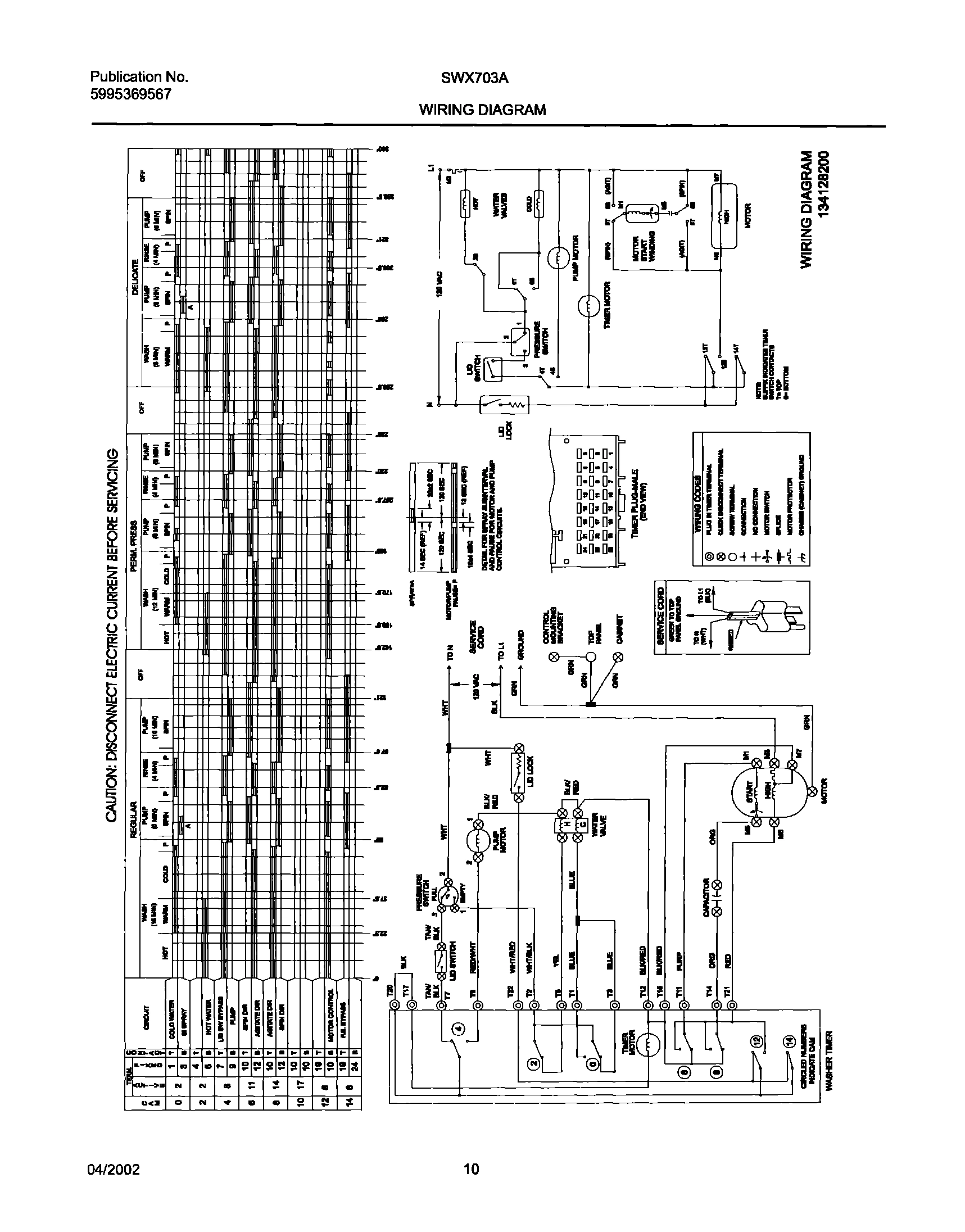 10 - 134128200 WIRING DIAGRAM