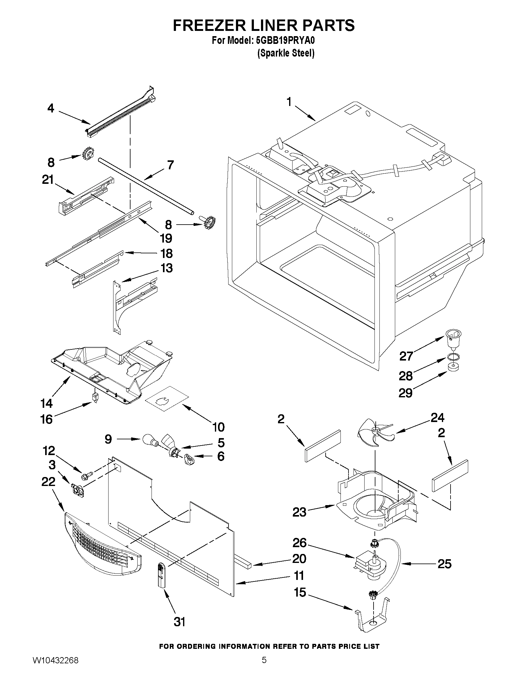 03 - FREEZER LINER PARTS