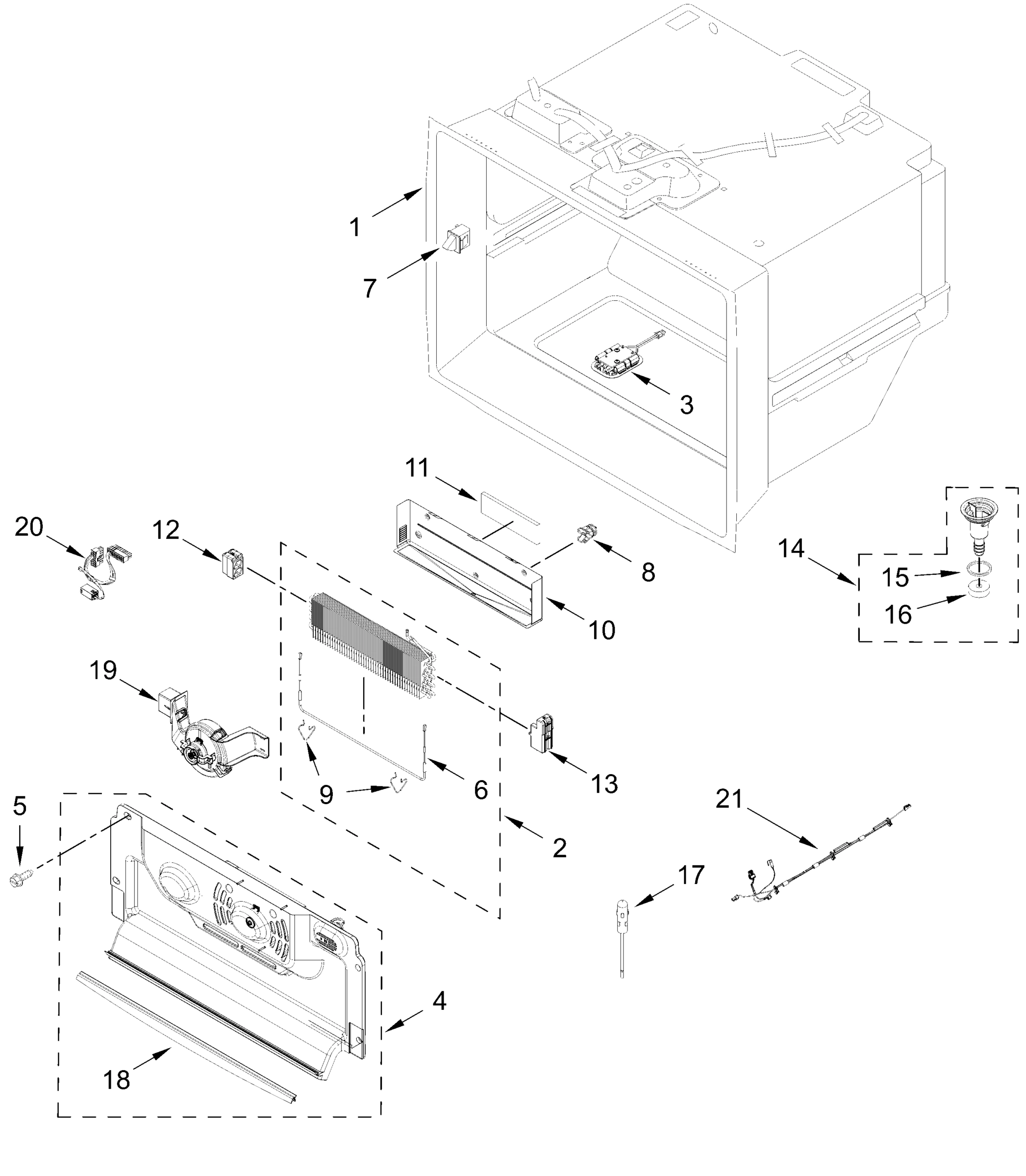 FREEZER LINER PARTS