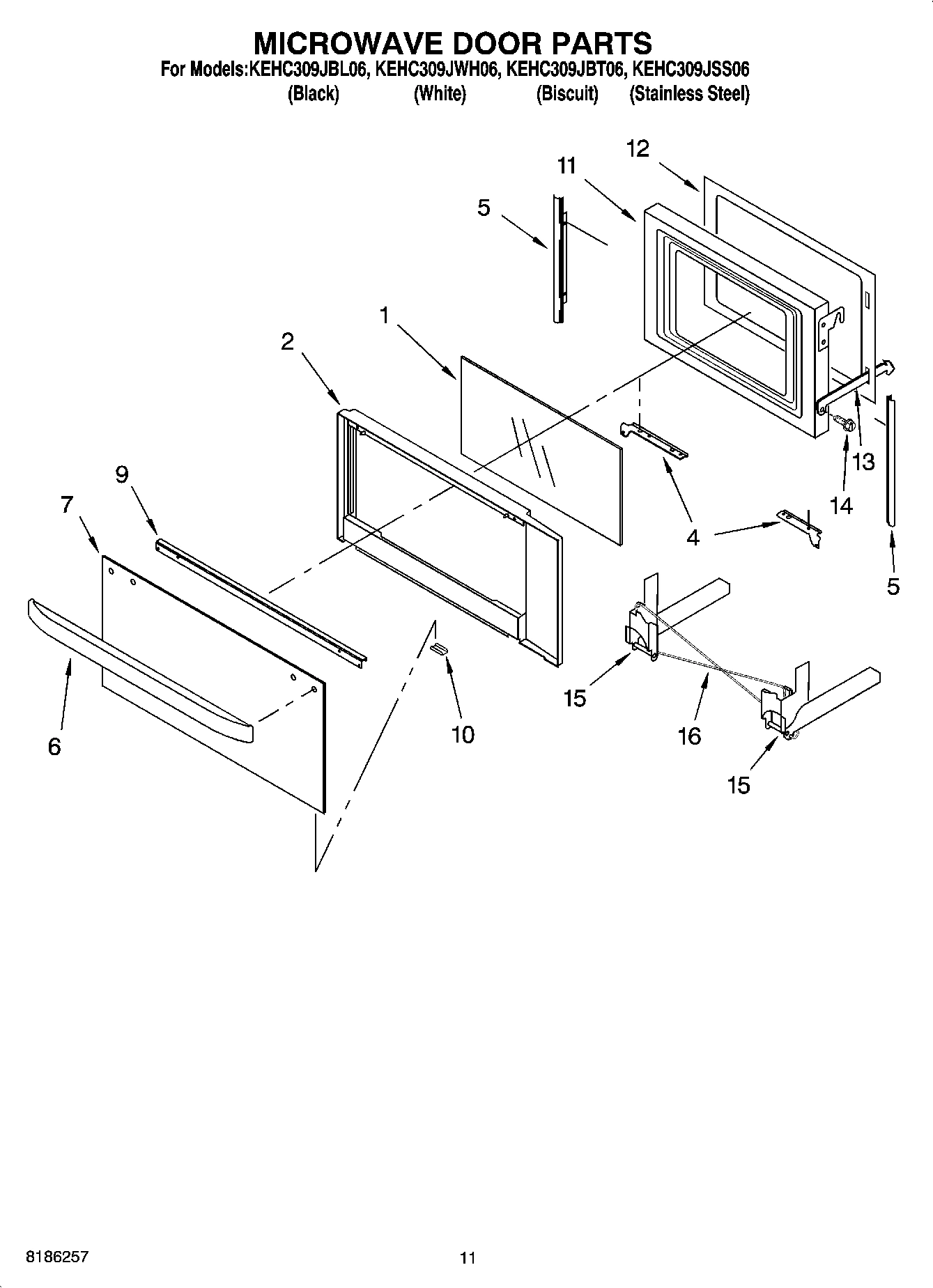 09 - MICROWAVE DOOR PARTS, OPTIONAL PARTS